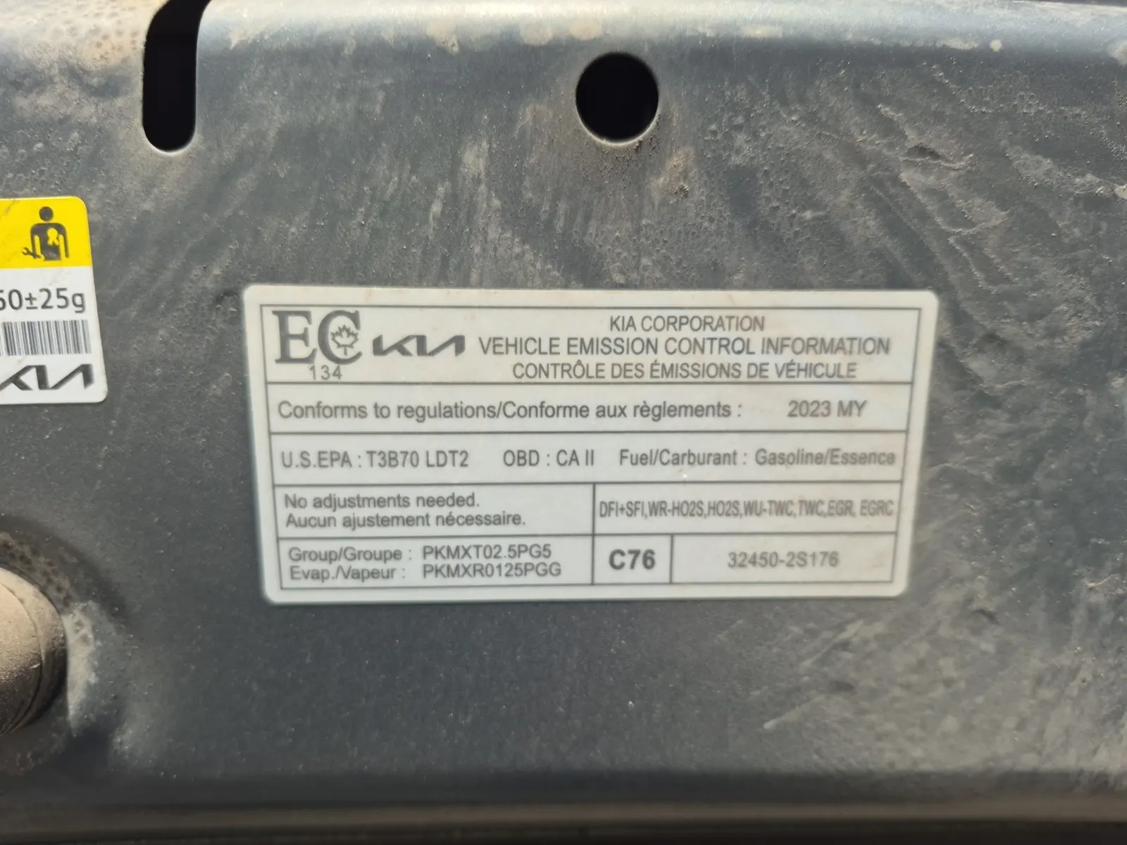 Emission Sticker Photo