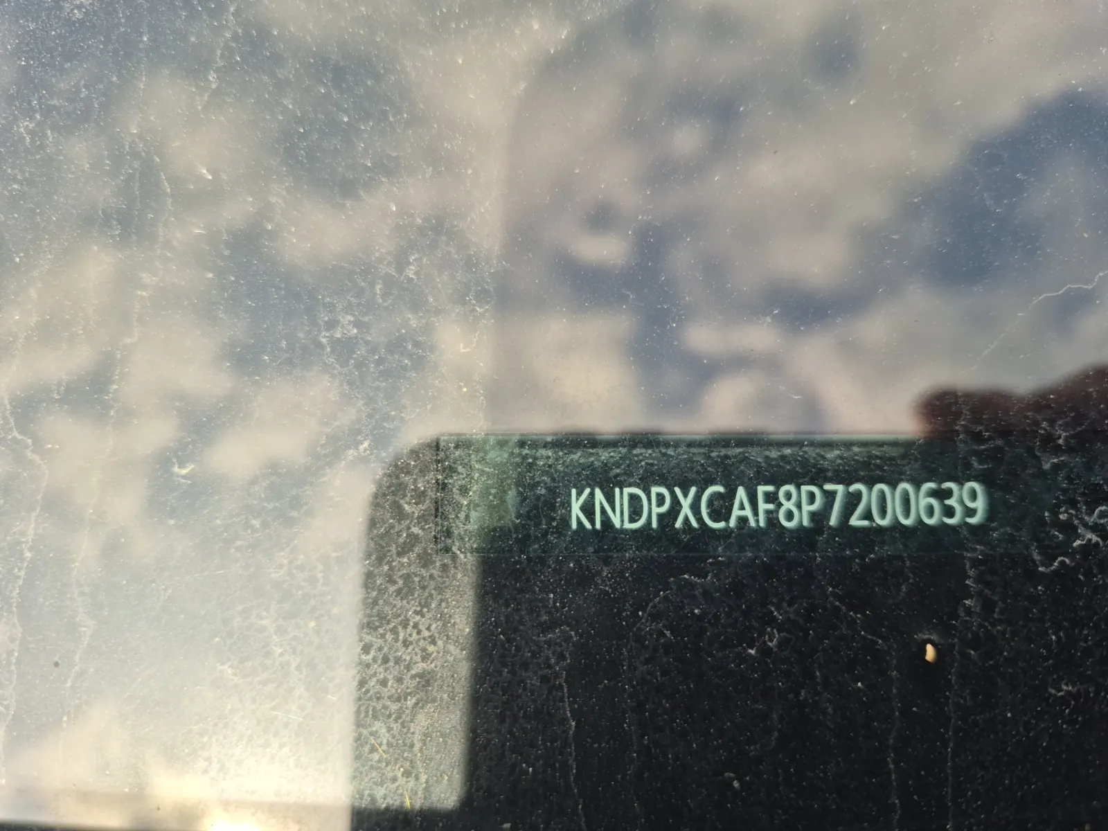 Dash VIN Plate Photo