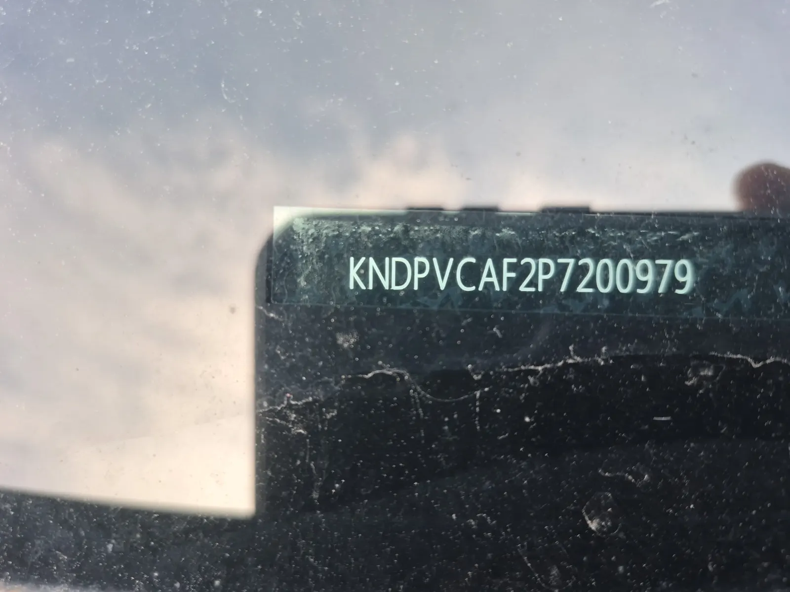 Dash VIN Plate Photo