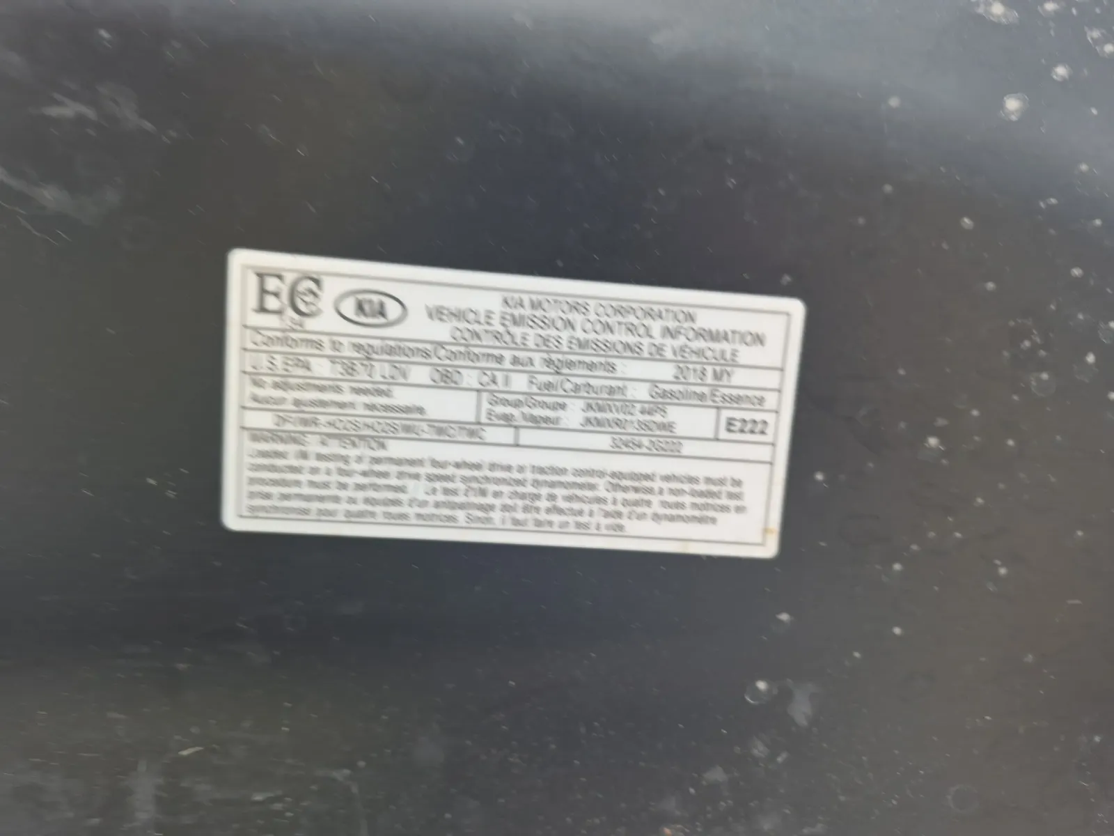 Emission Sticker Photo
