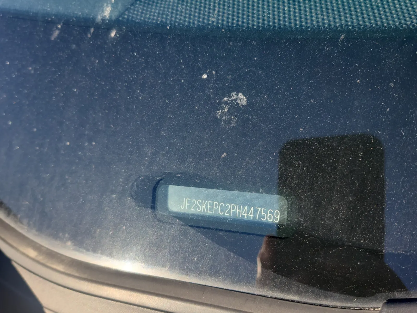 Dash VIN Plate Photo