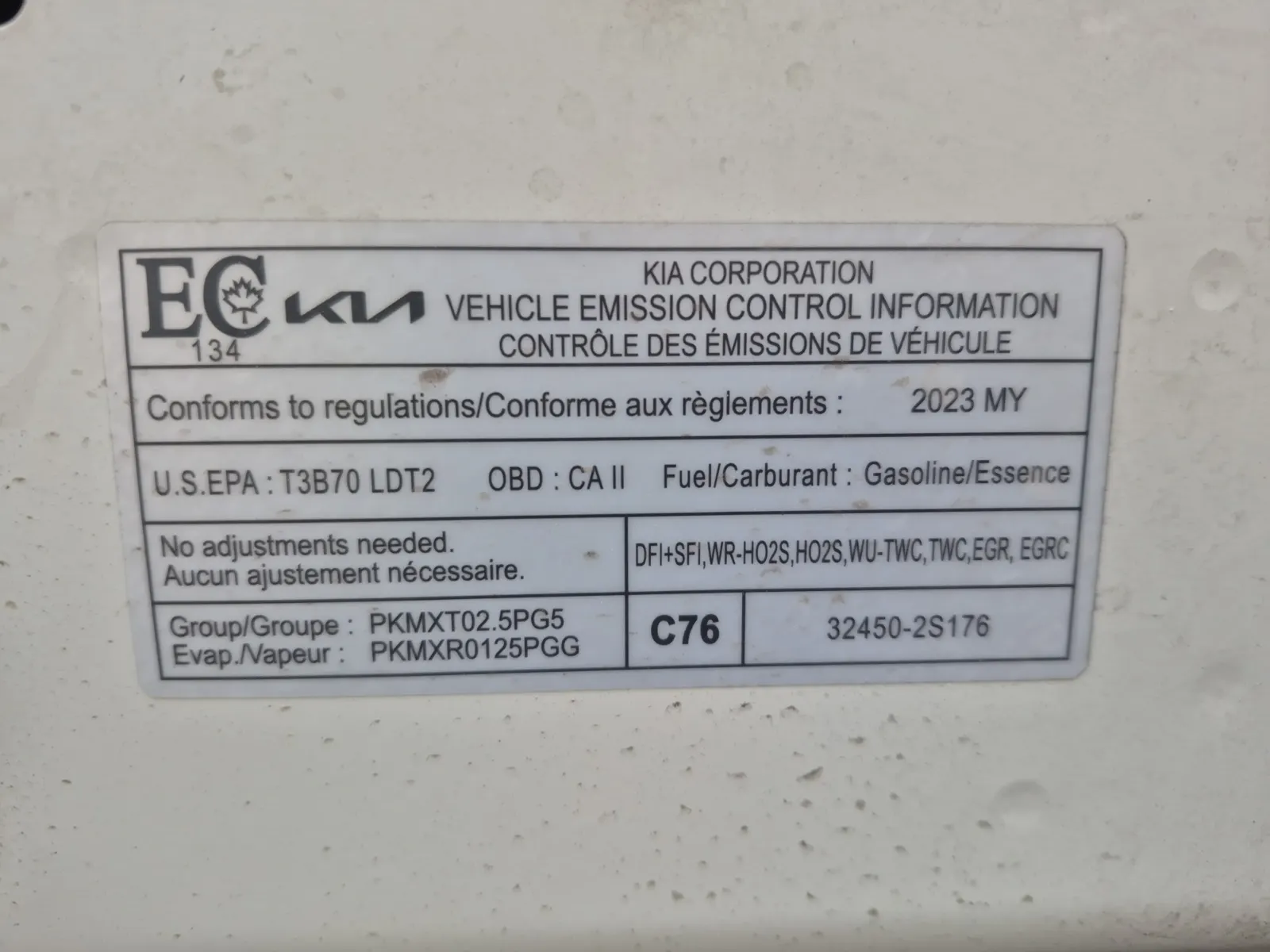 Emission Sticker Photo