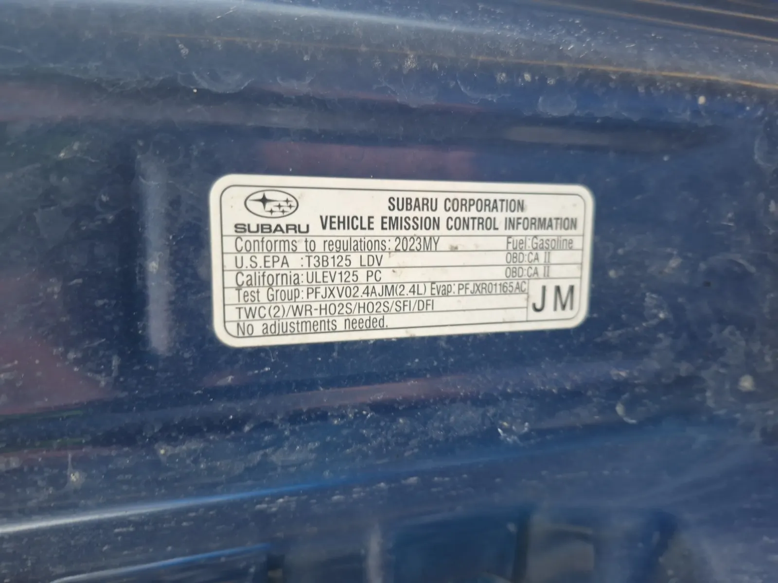 Emission Sticker Photo