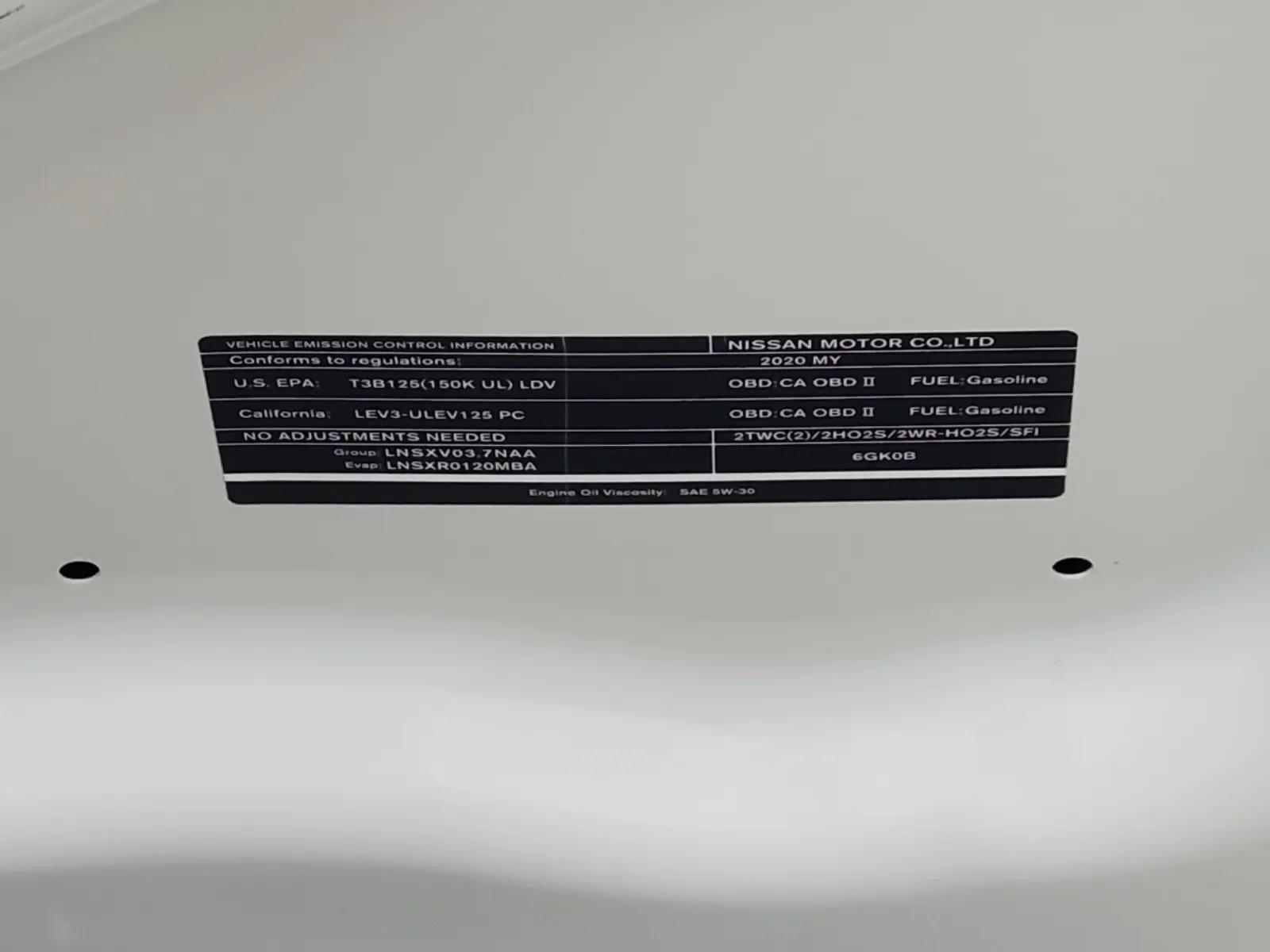 Emission Sticker Photo