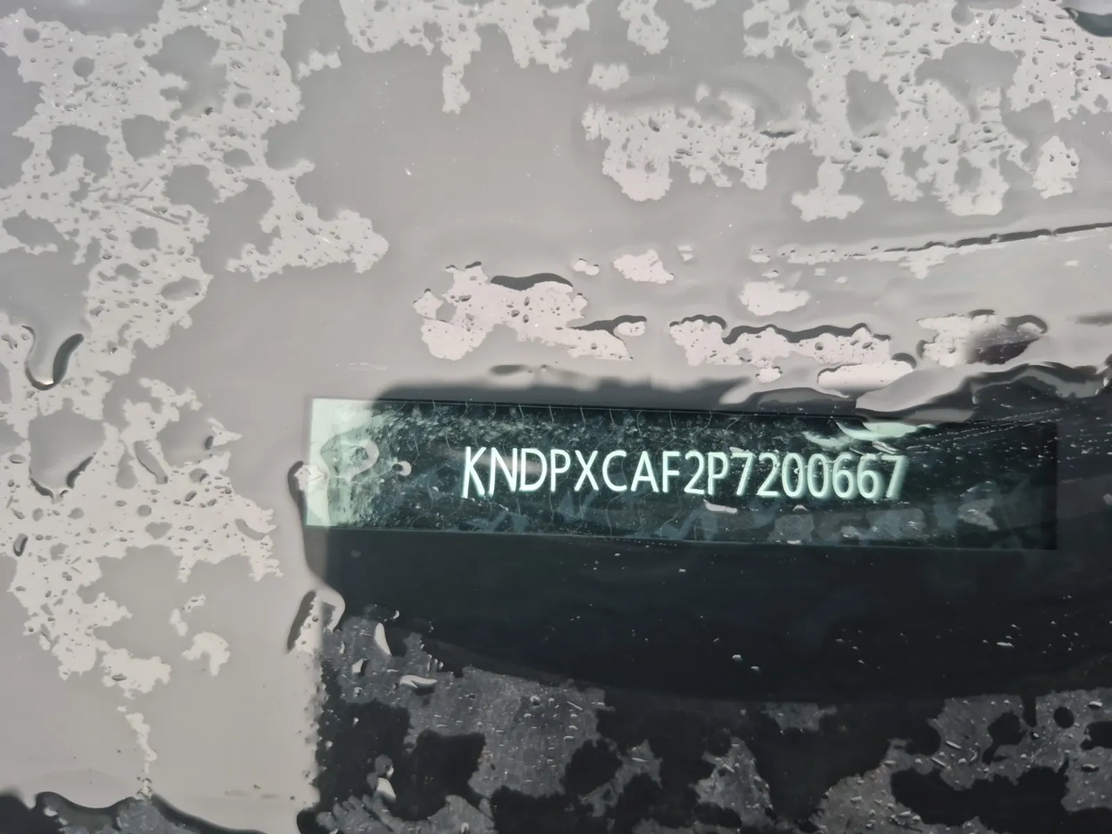 Dash VIN Plate Photo