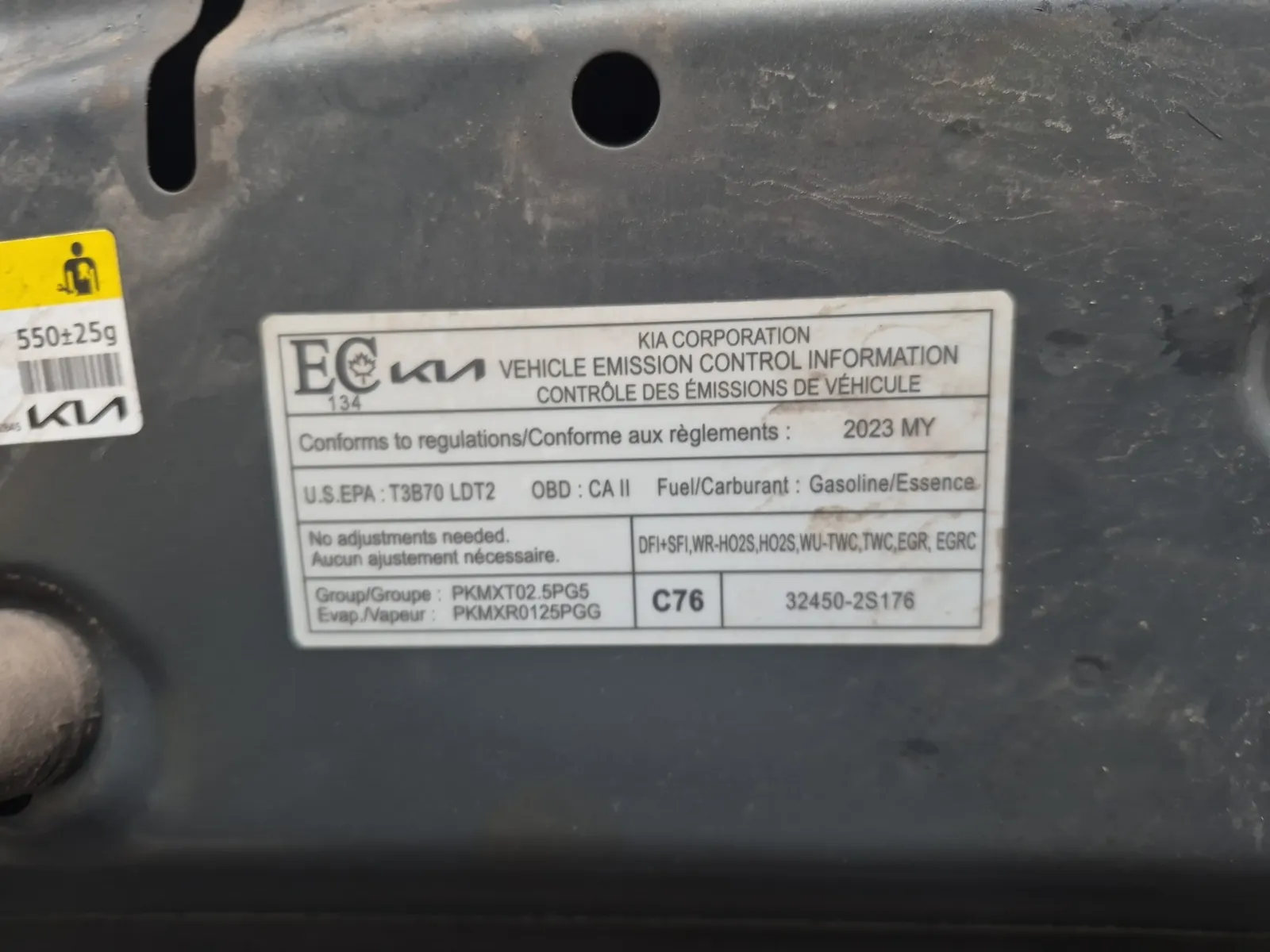 Emission Sticker Photo