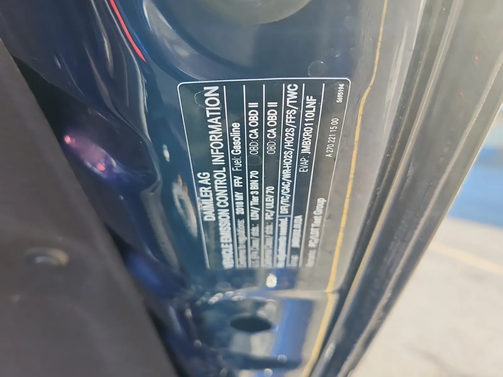 Emission Sticker Photo