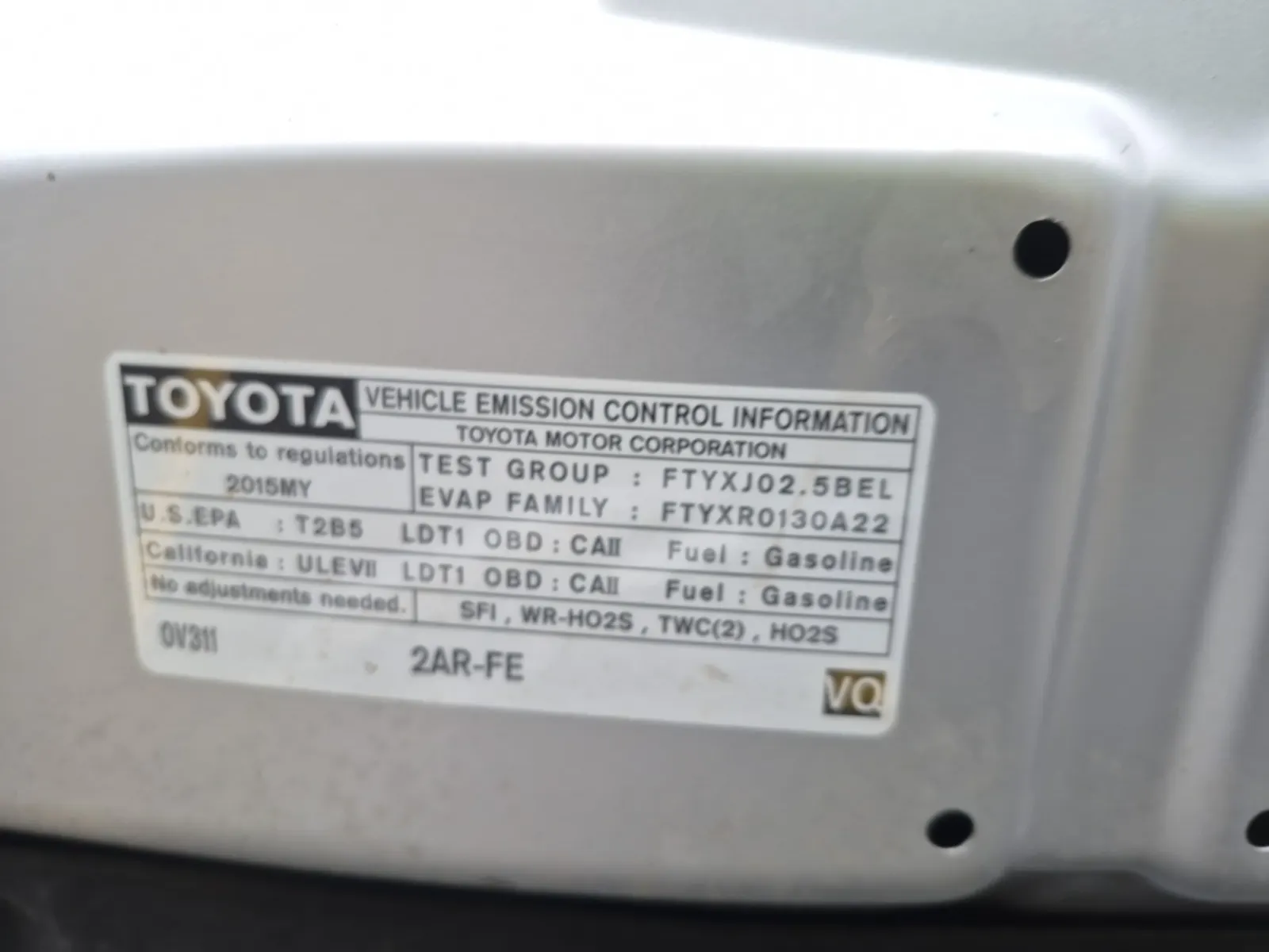 Emission Sticker Photo