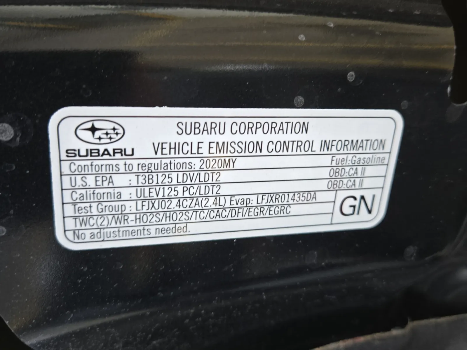 Emission Sticker Photo