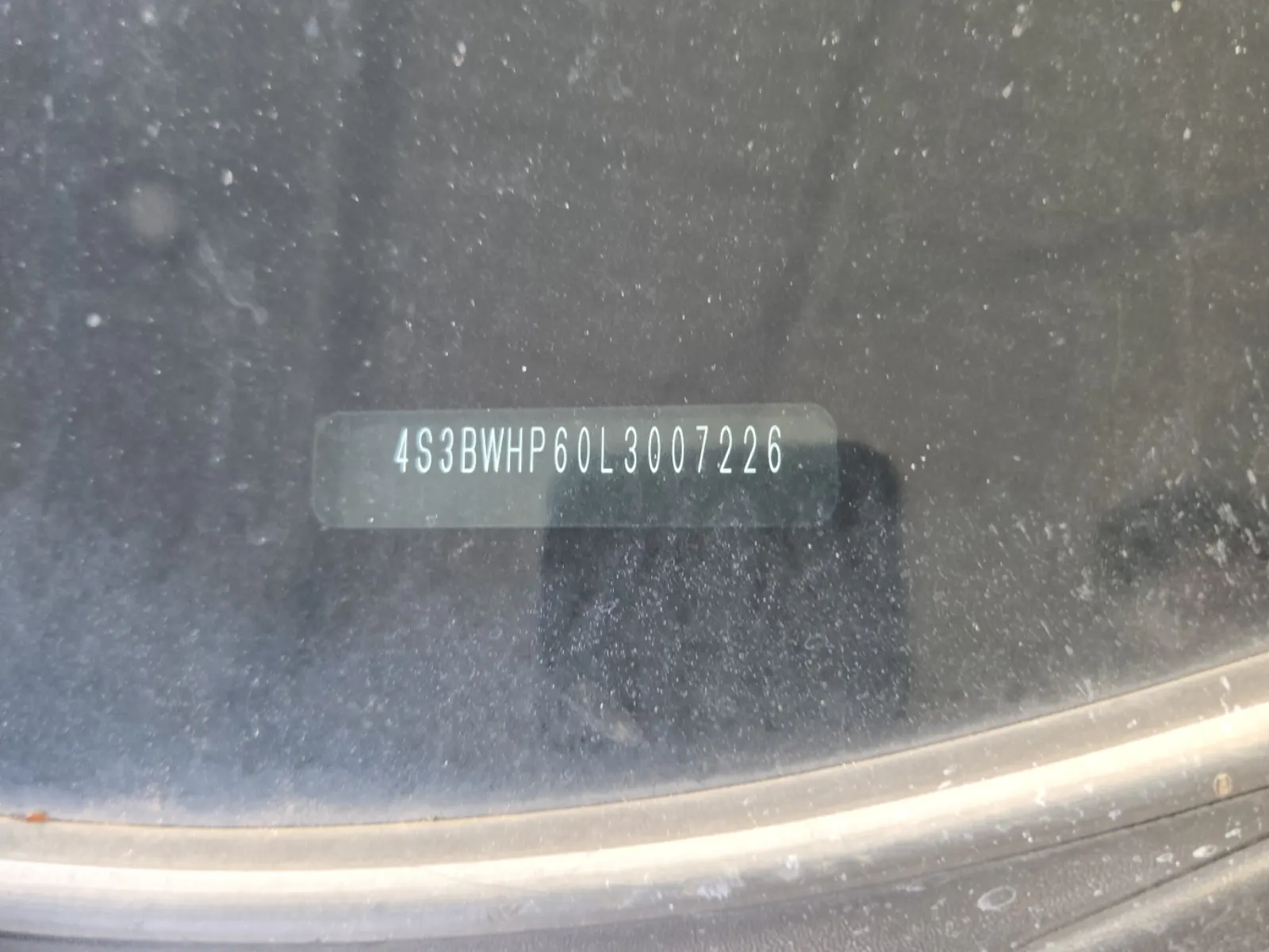 Dash VIN Plate Photo