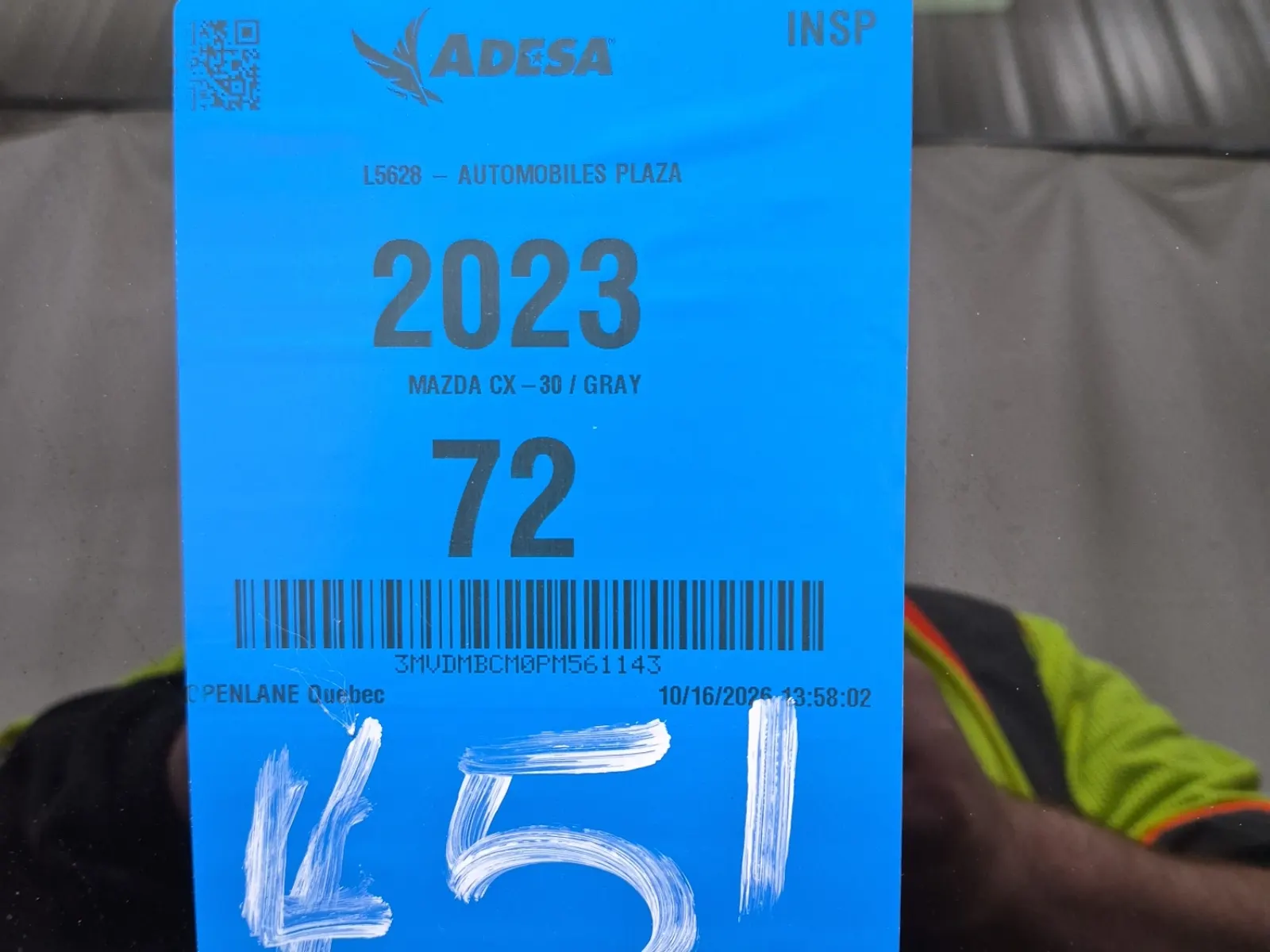 Inventory Label Photo