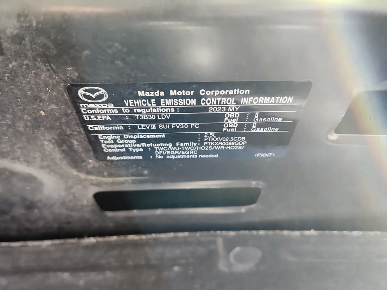 Emission Sticker Photo