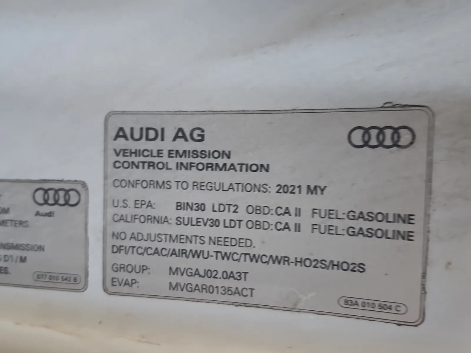 Emission Sticker Photo