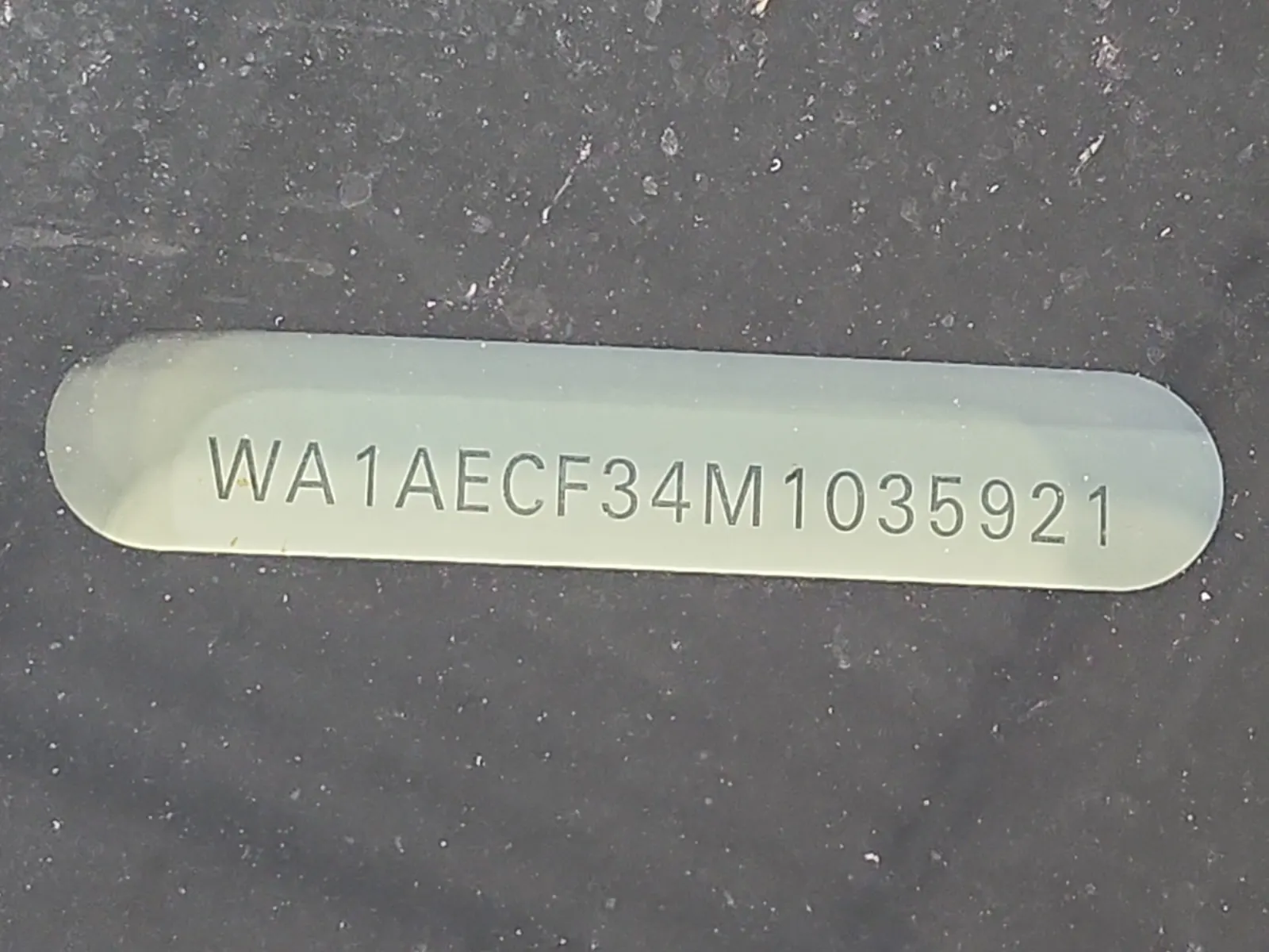 Dash VIN Plate Photo