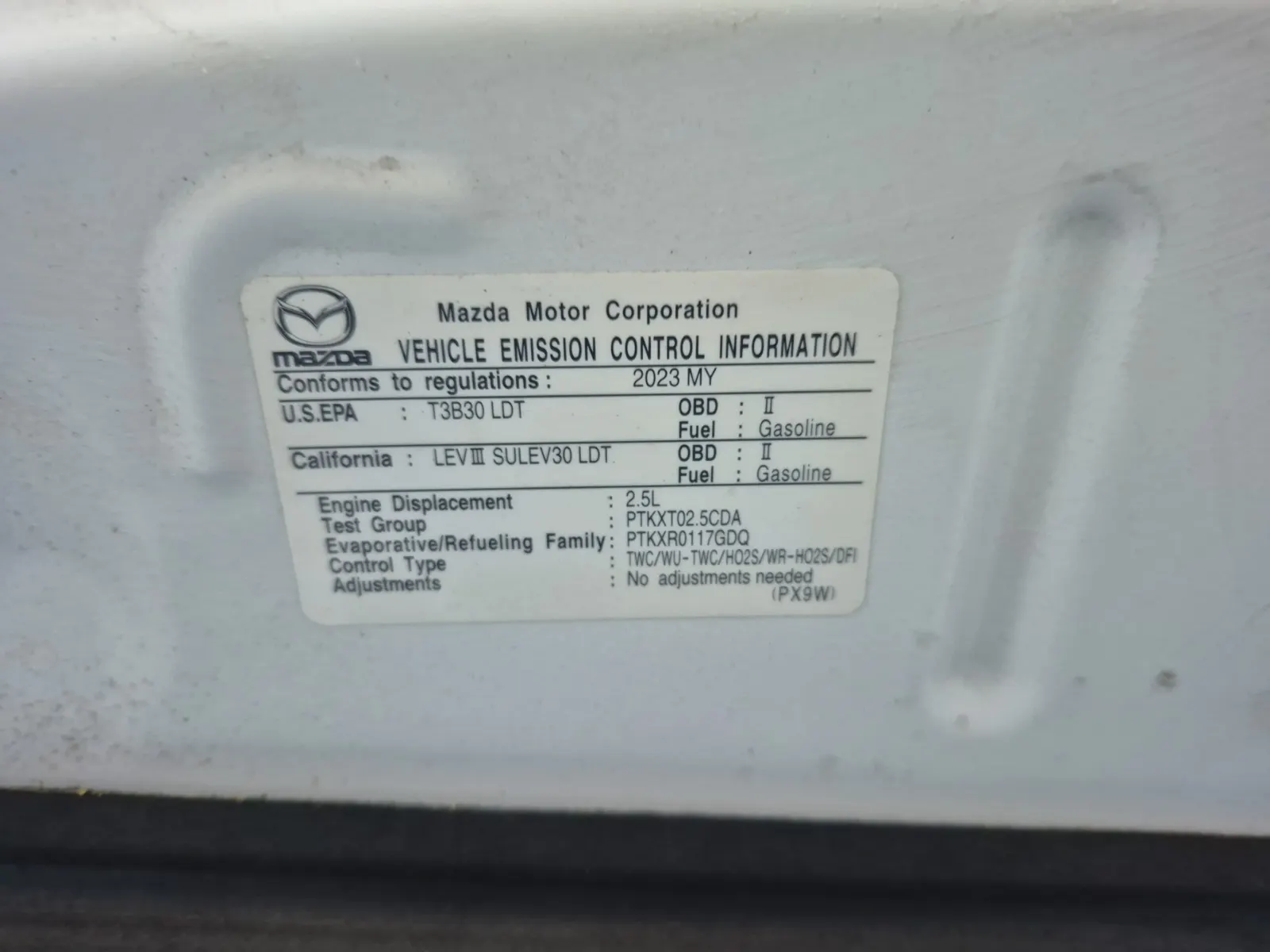 Emission Sticker Photo