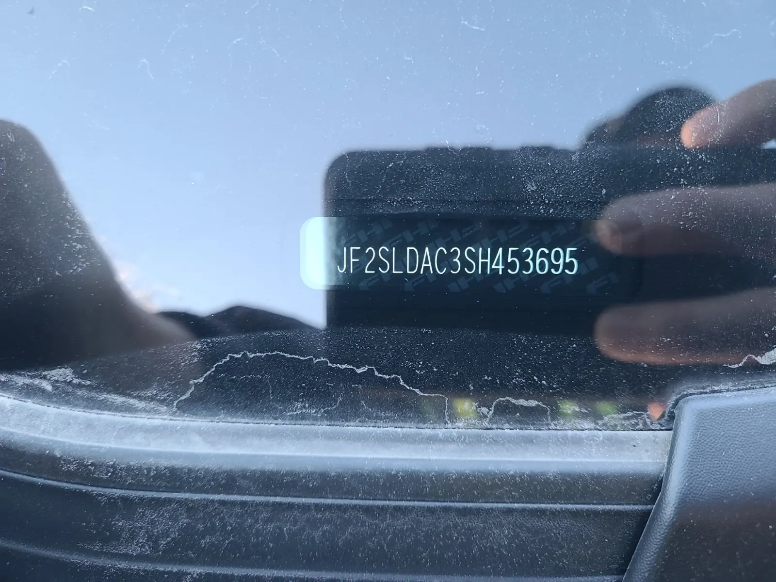 Dash VIN Plate Photo