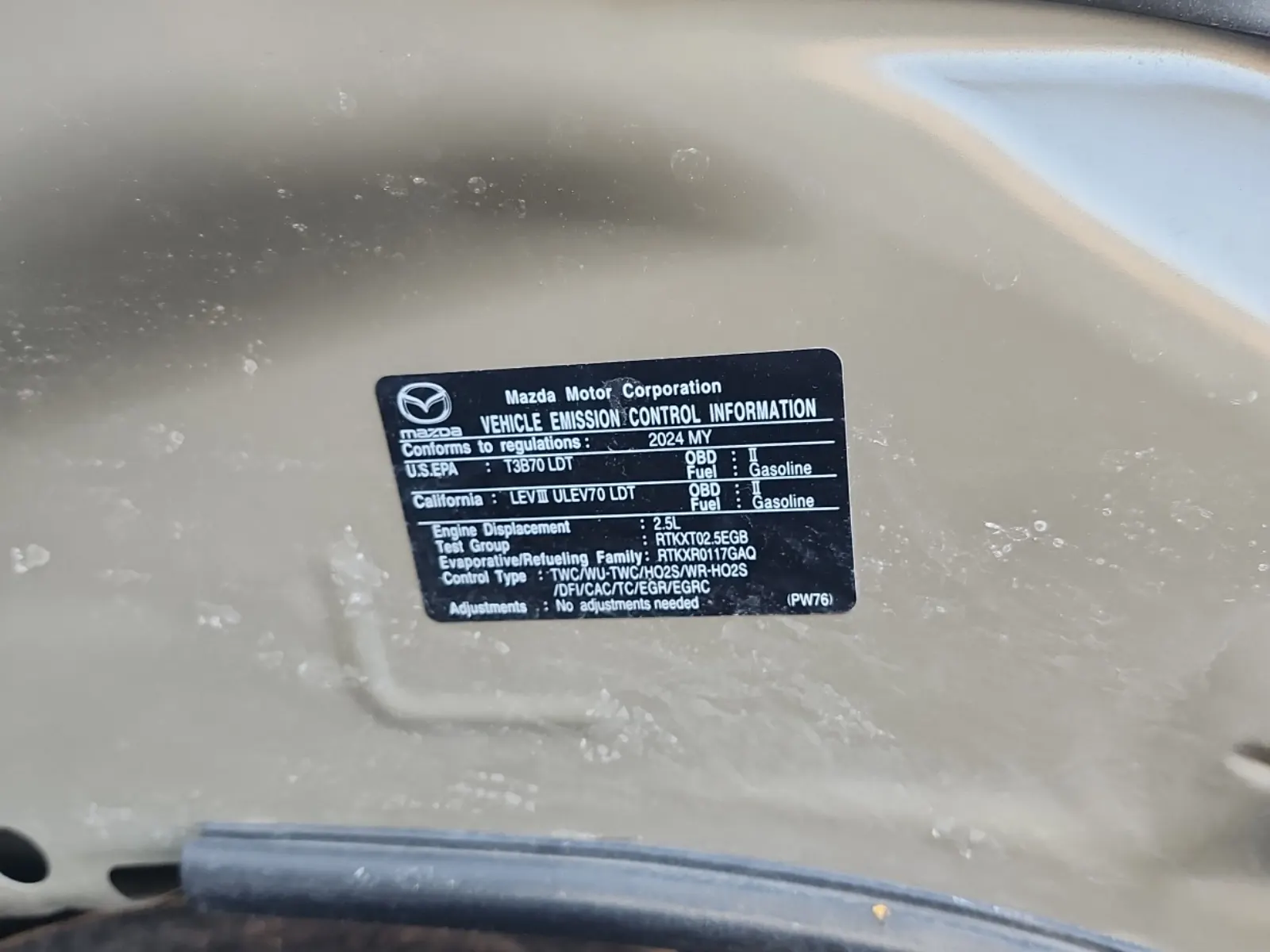 Emission Sticker Photo