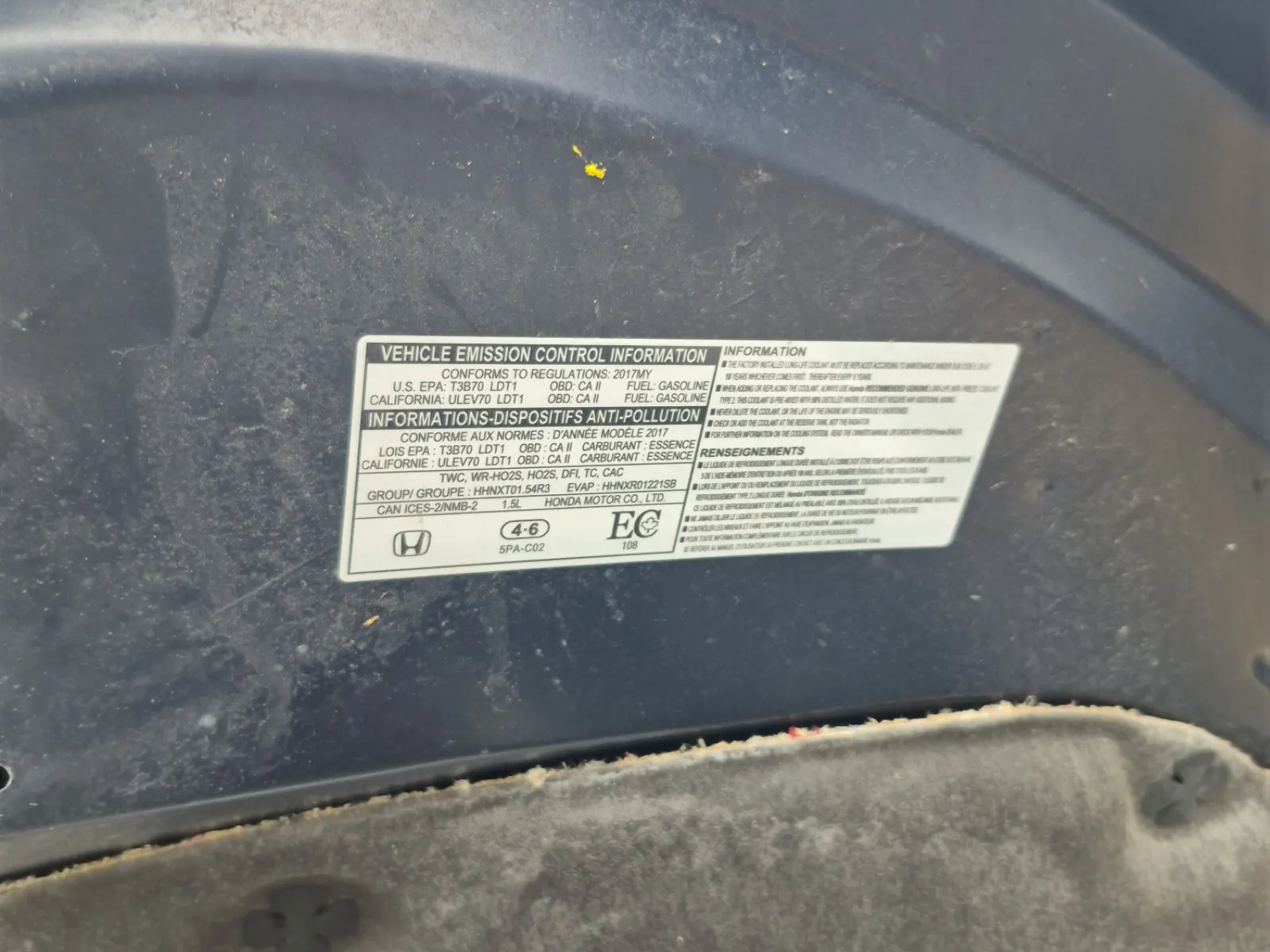 Emission Sticker Photo