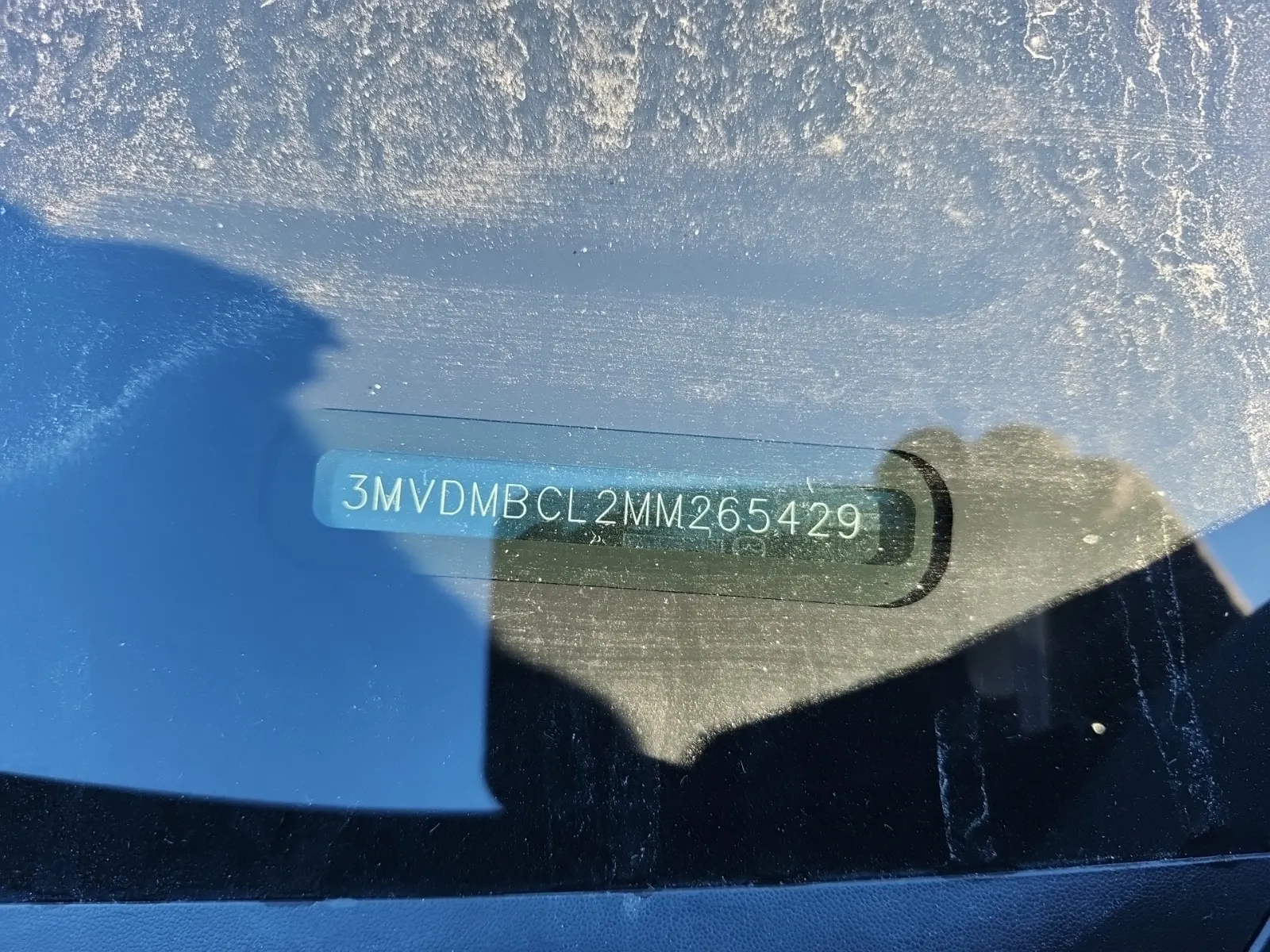 Dash VIN Plate Photo