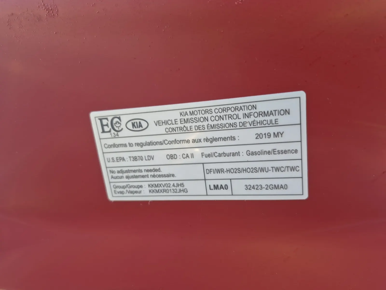 Emission Sticker Photo