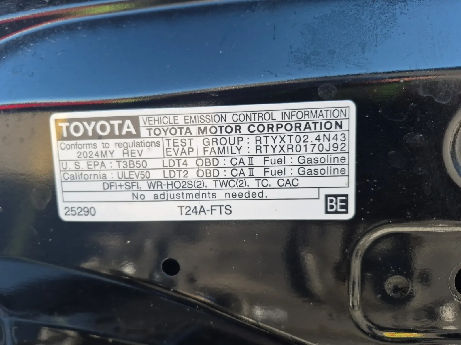 Emission Sticker Photo