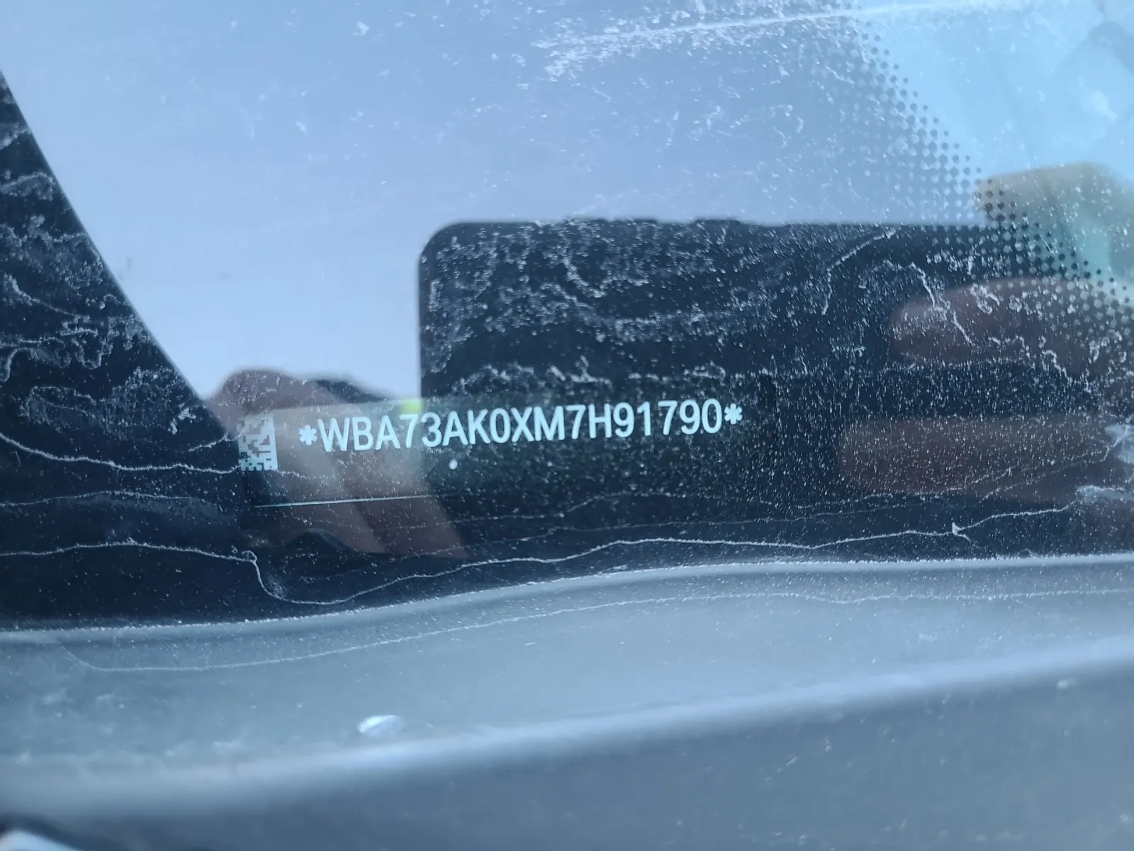 Dash VIN Plate Photo