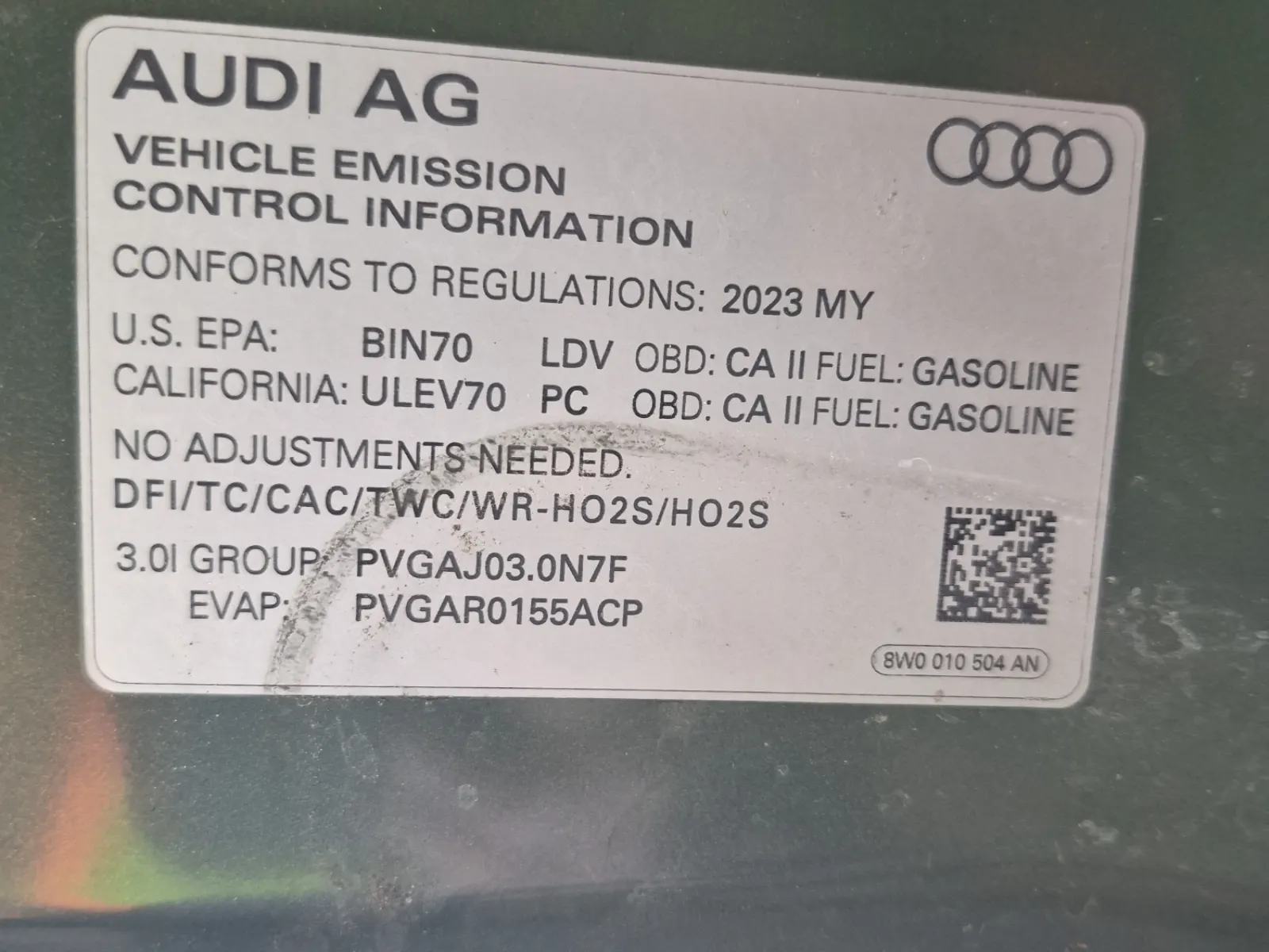 Emission Sticker Photo