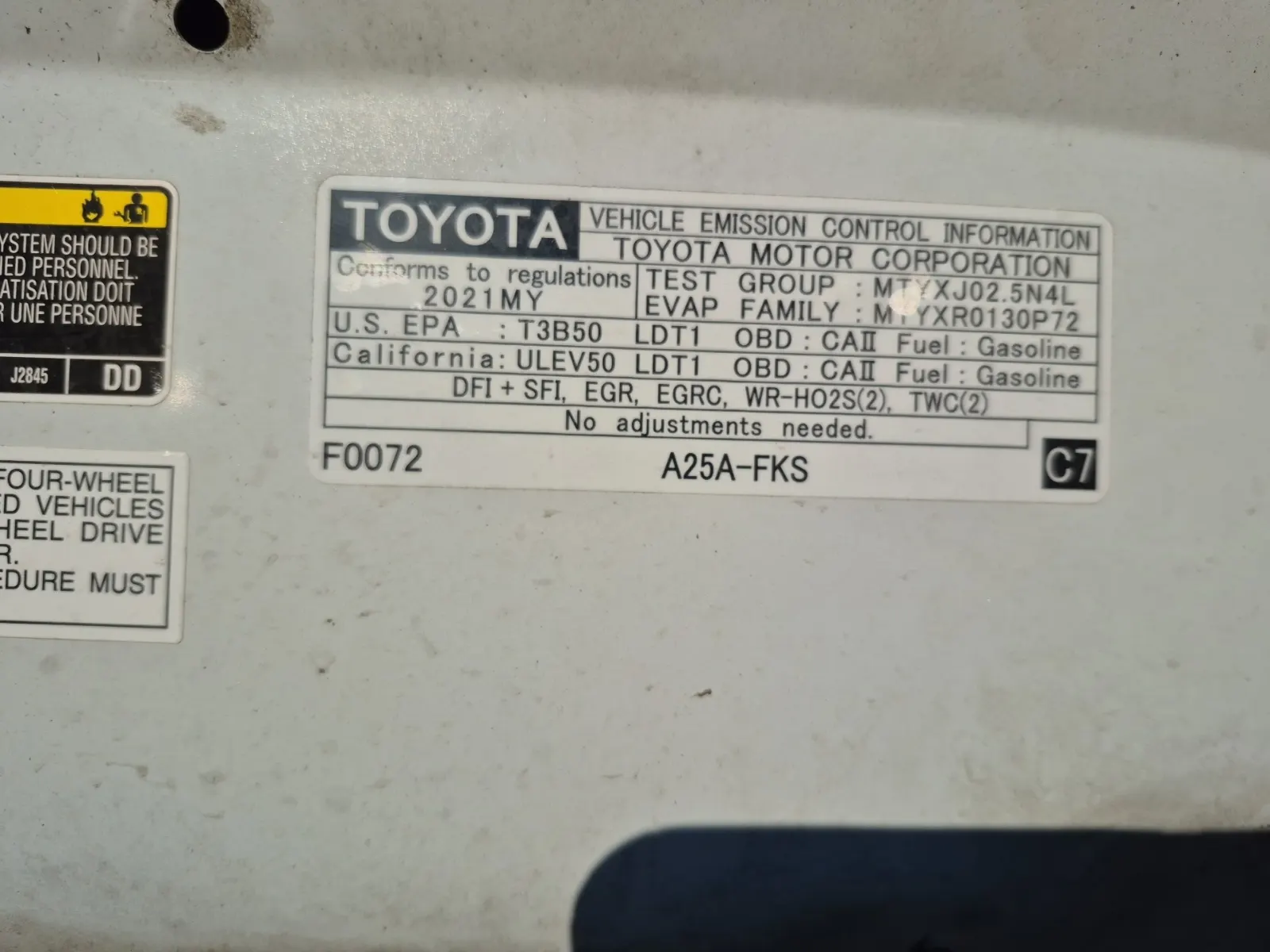 Emission Sticker Photo