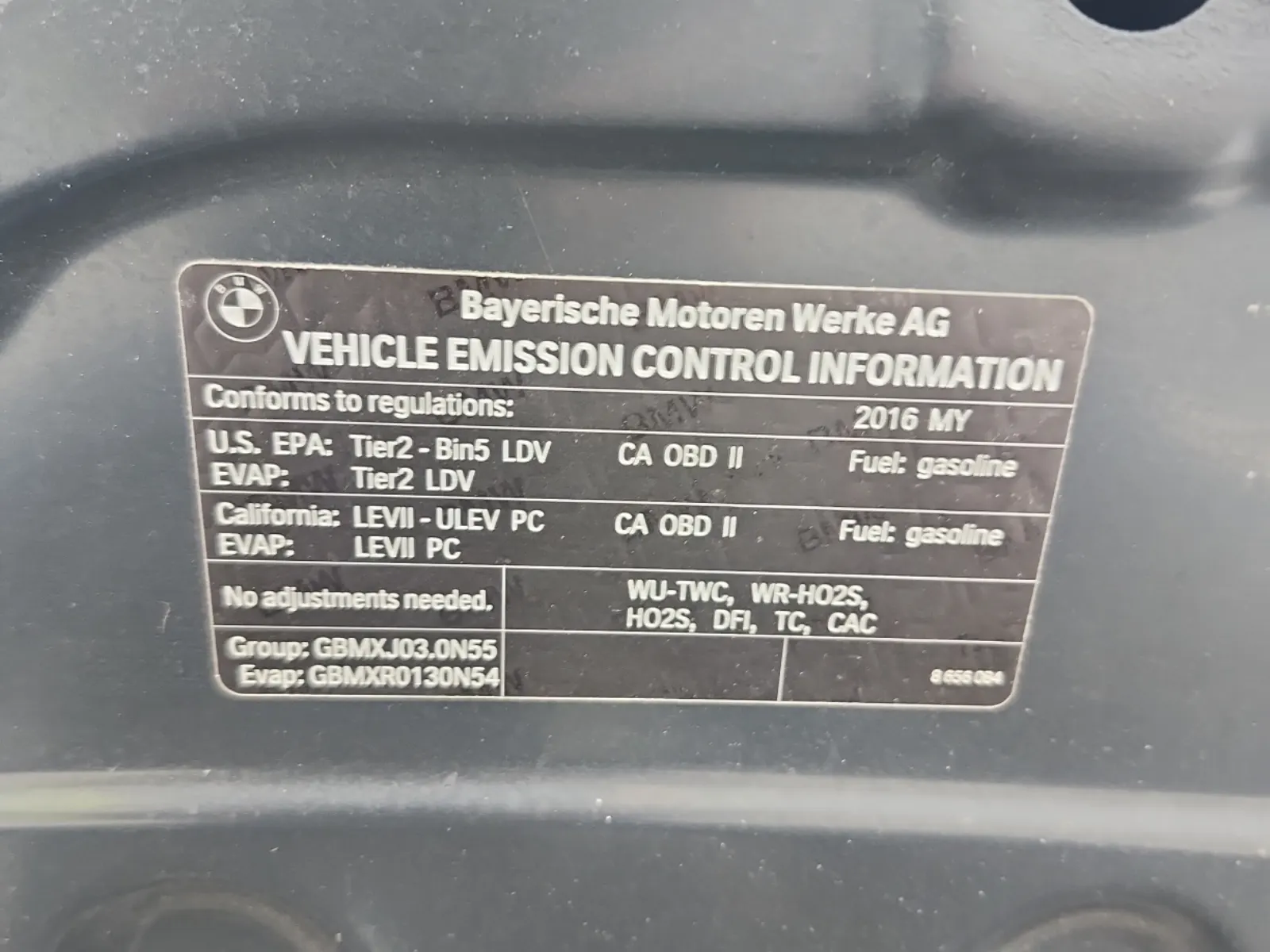 Emission Sticker Photo