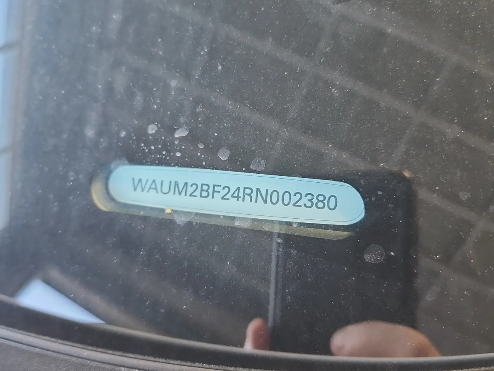 Dash VIN Plate Photo