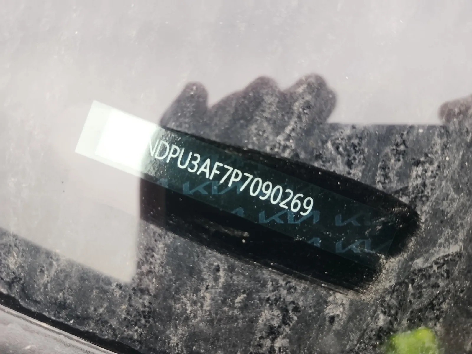 Dash VIN Plate Photo