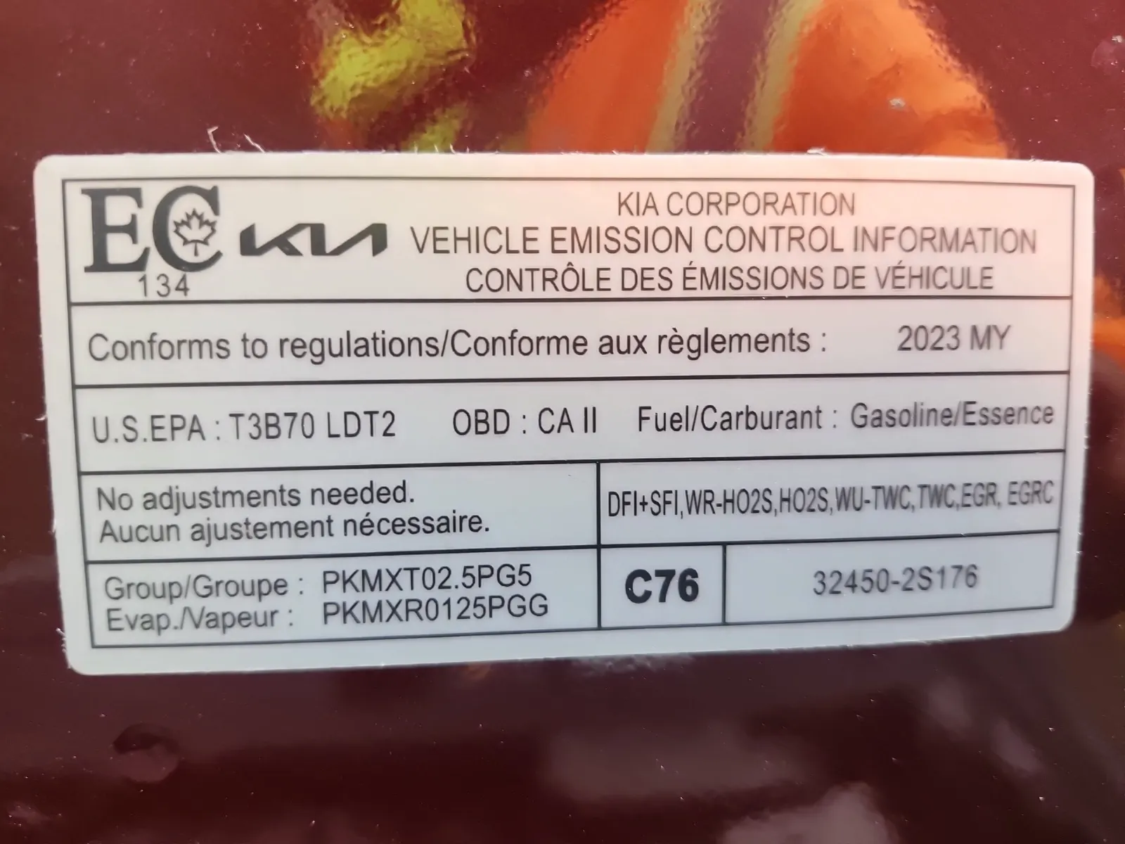 Emission Sticker Photo