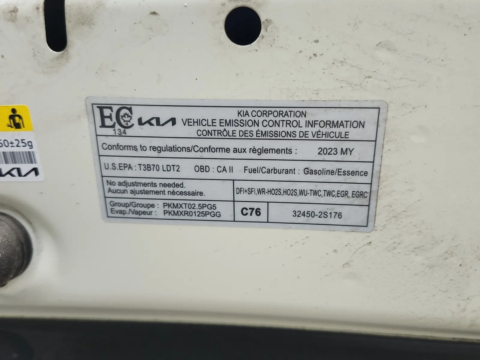 Emission Sticker Photo