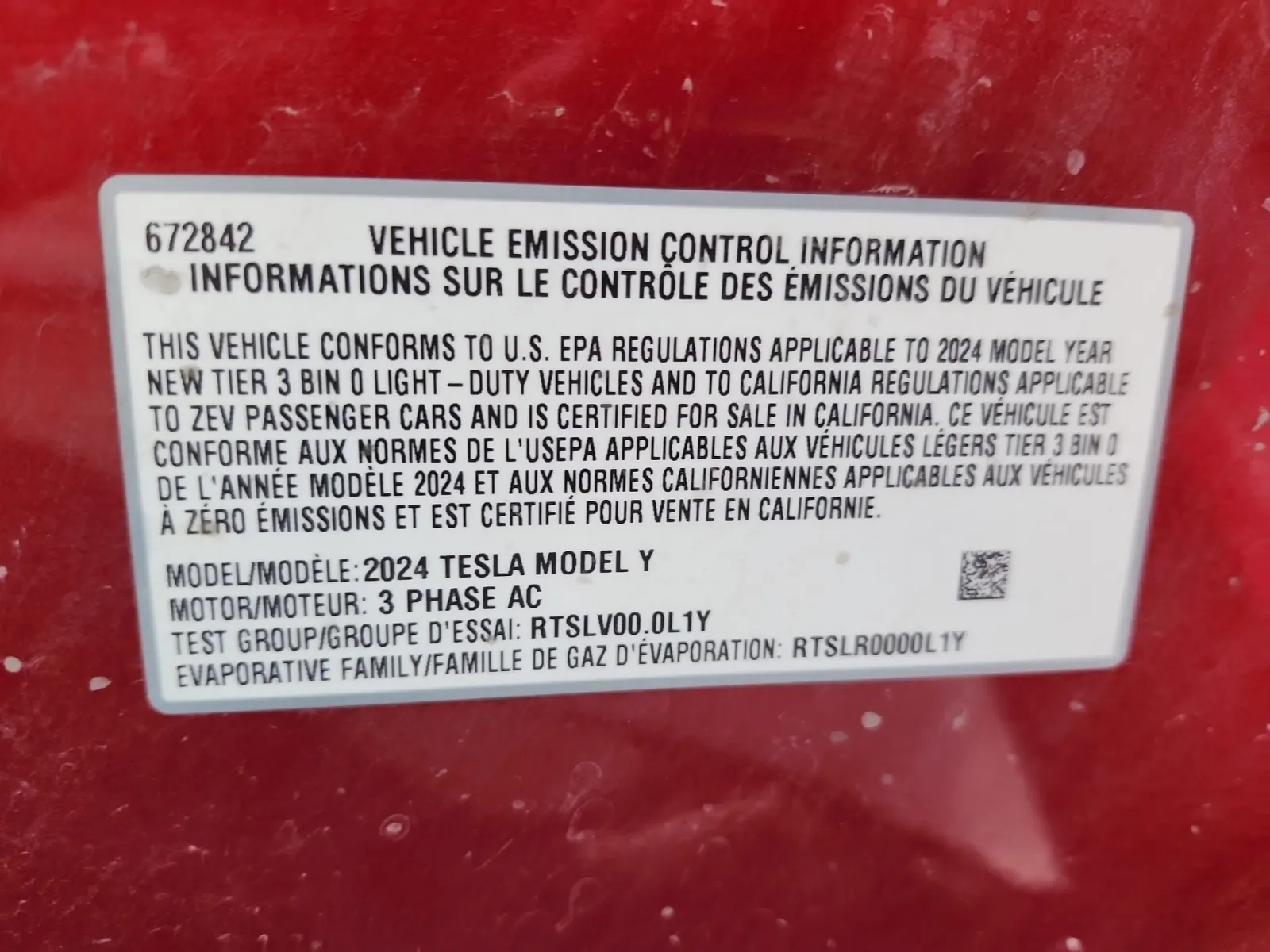 Emission Sticker Photo