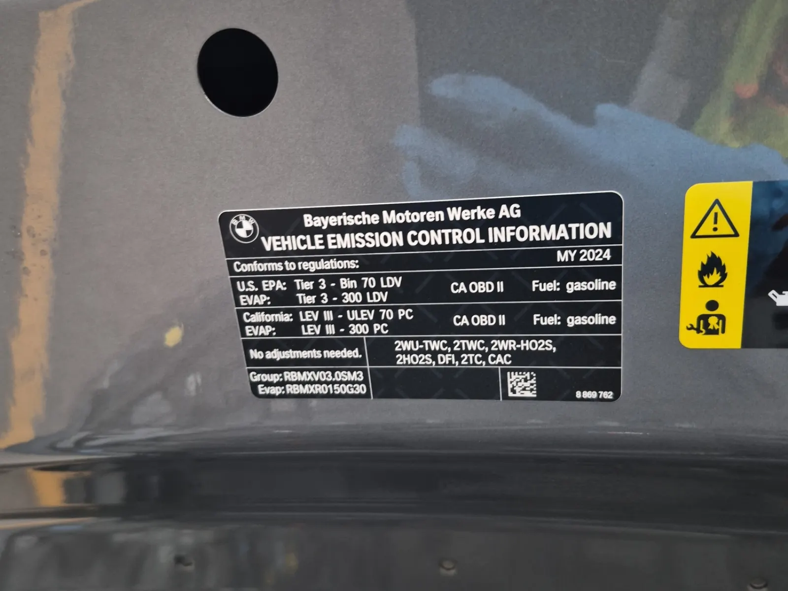 Emission Sticker Photo