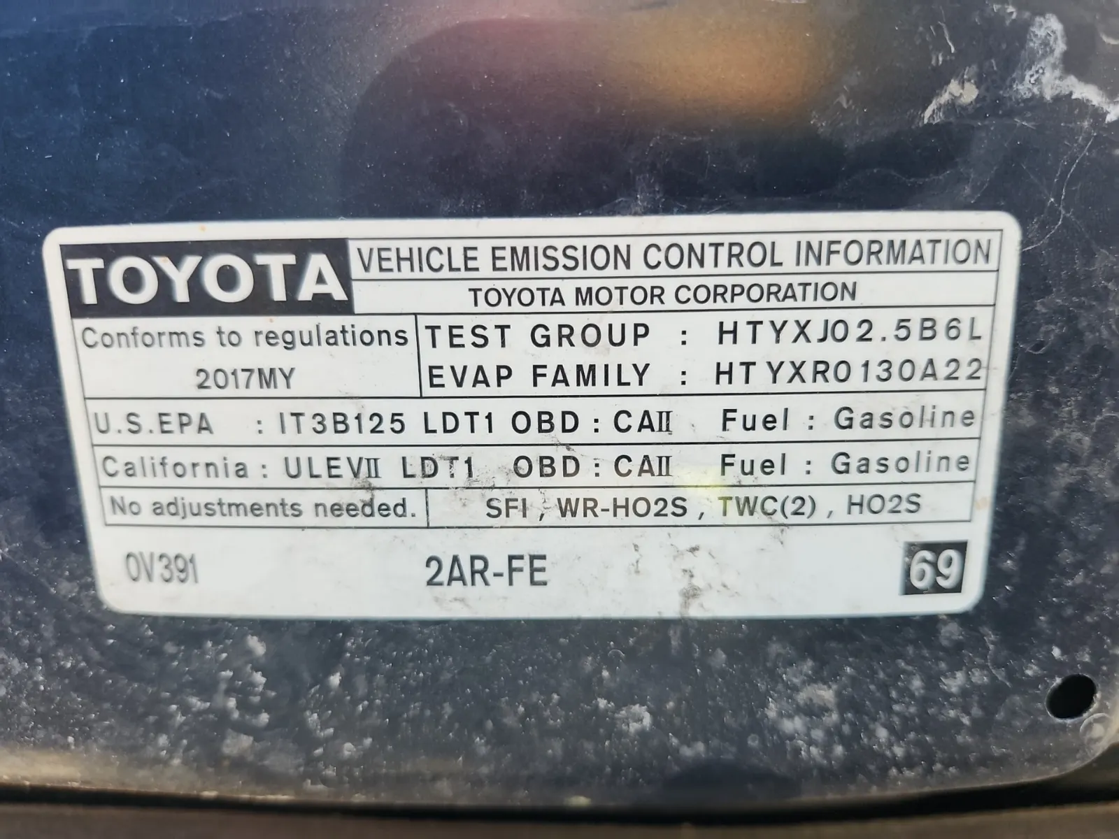 Emission Sticker Photo
