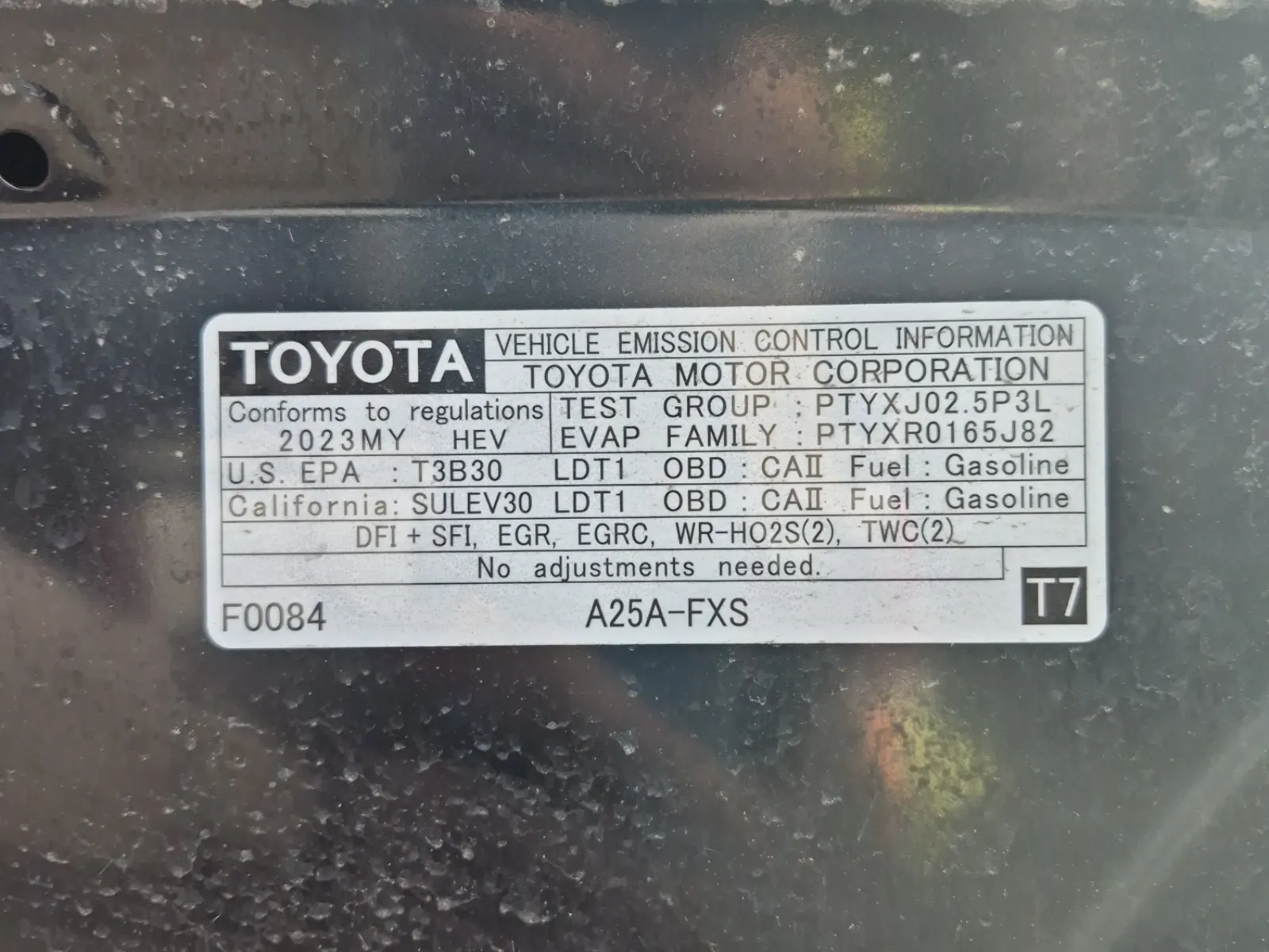Emission Sticker Photo