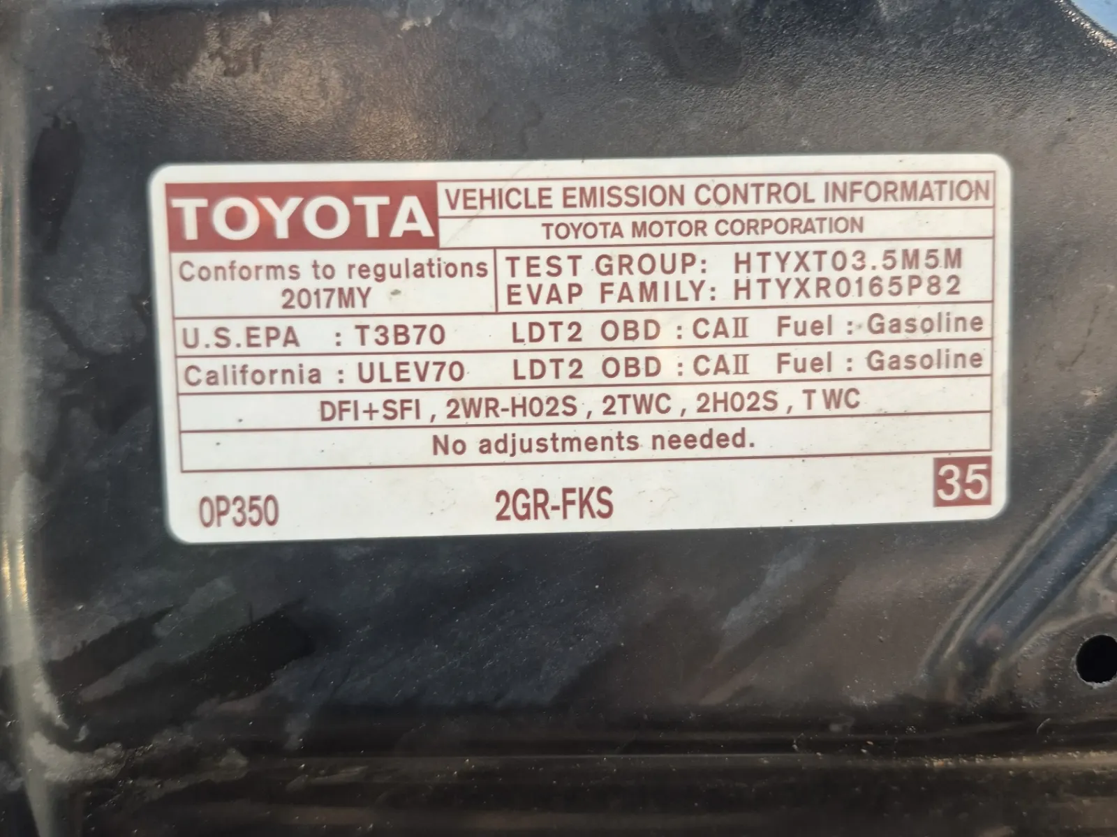 Emission Sticker Photo