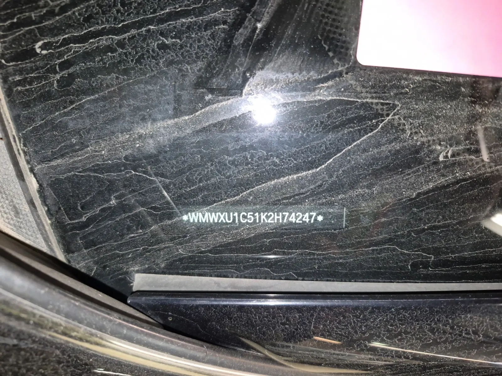 Dash VIN Plate Photo