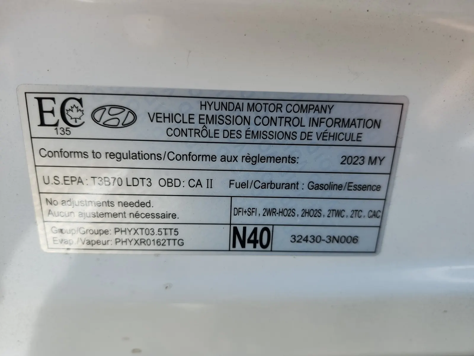 Emission Sticker Photo