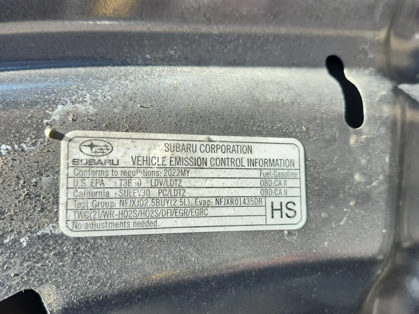 Emission Sticker Photo