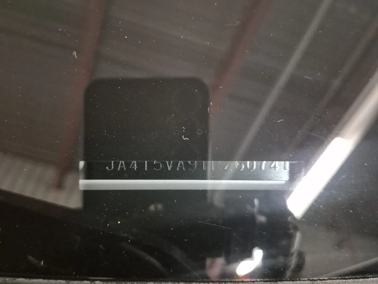 Dash VIN Plate Photo