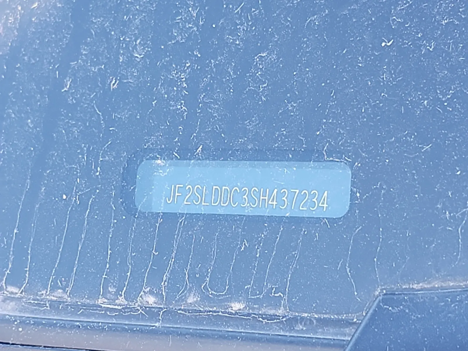 Dash VIN Plate Photo