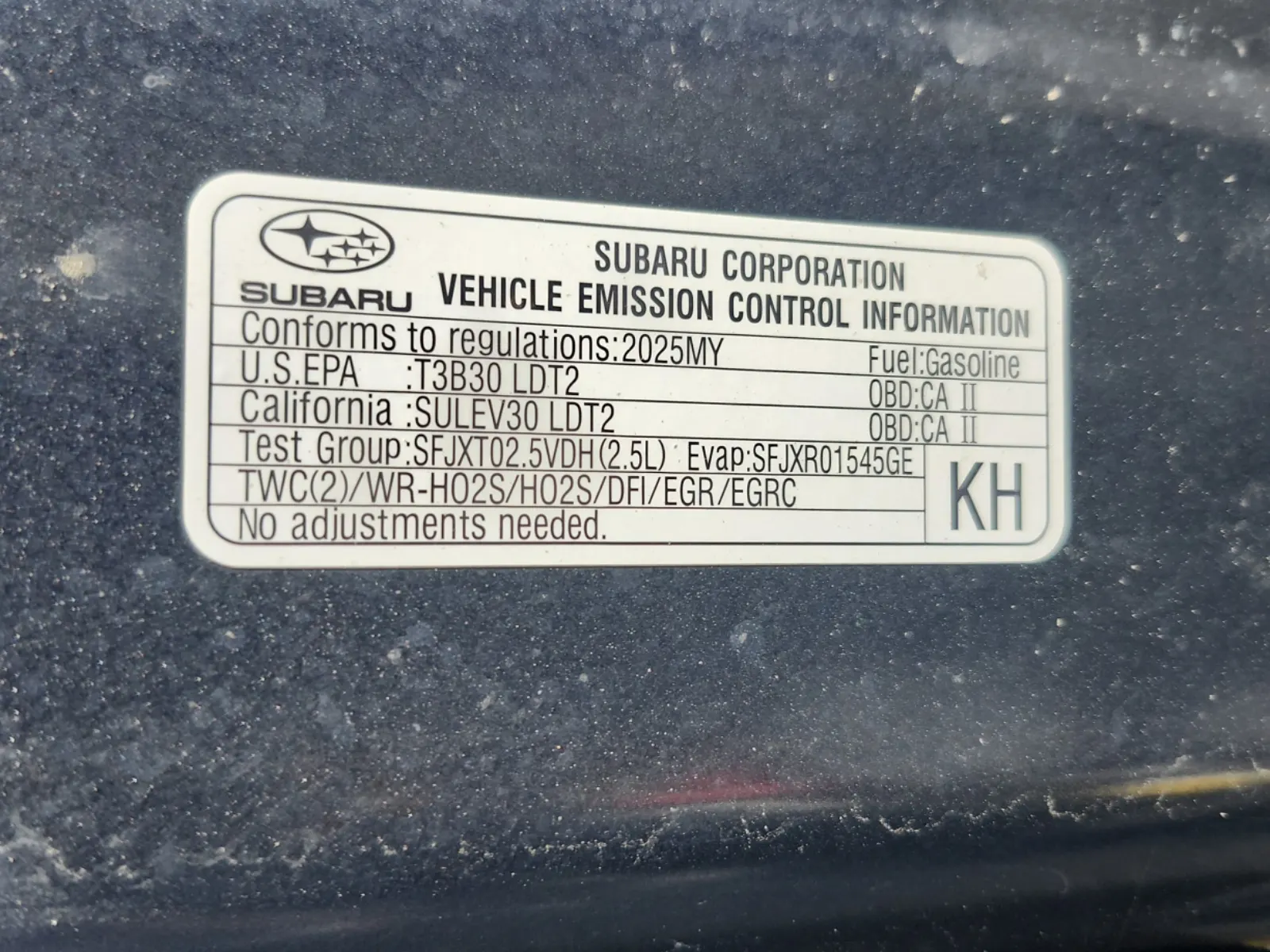 Emission Sticker Photo