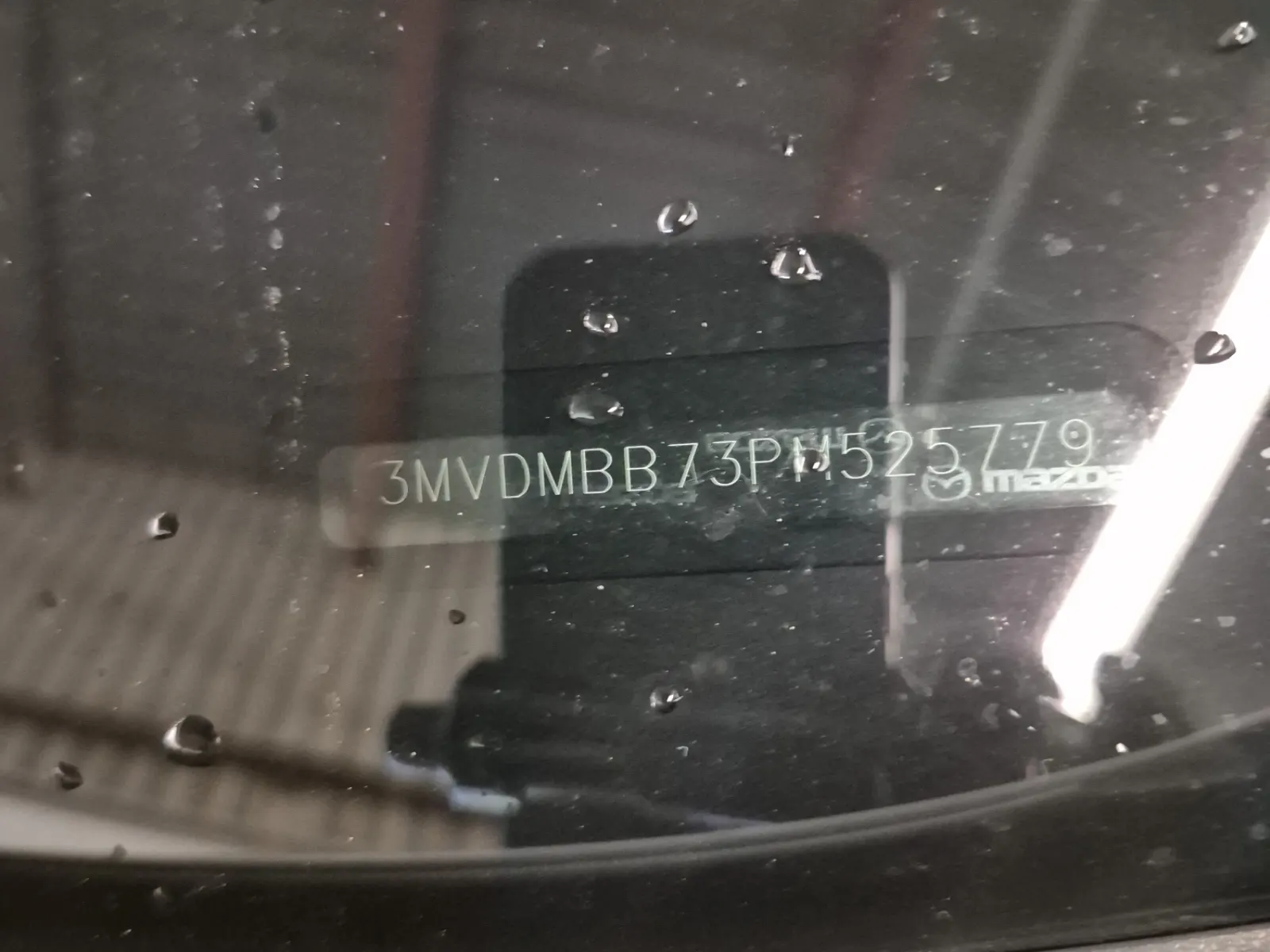 Dash VIN Plate Photo