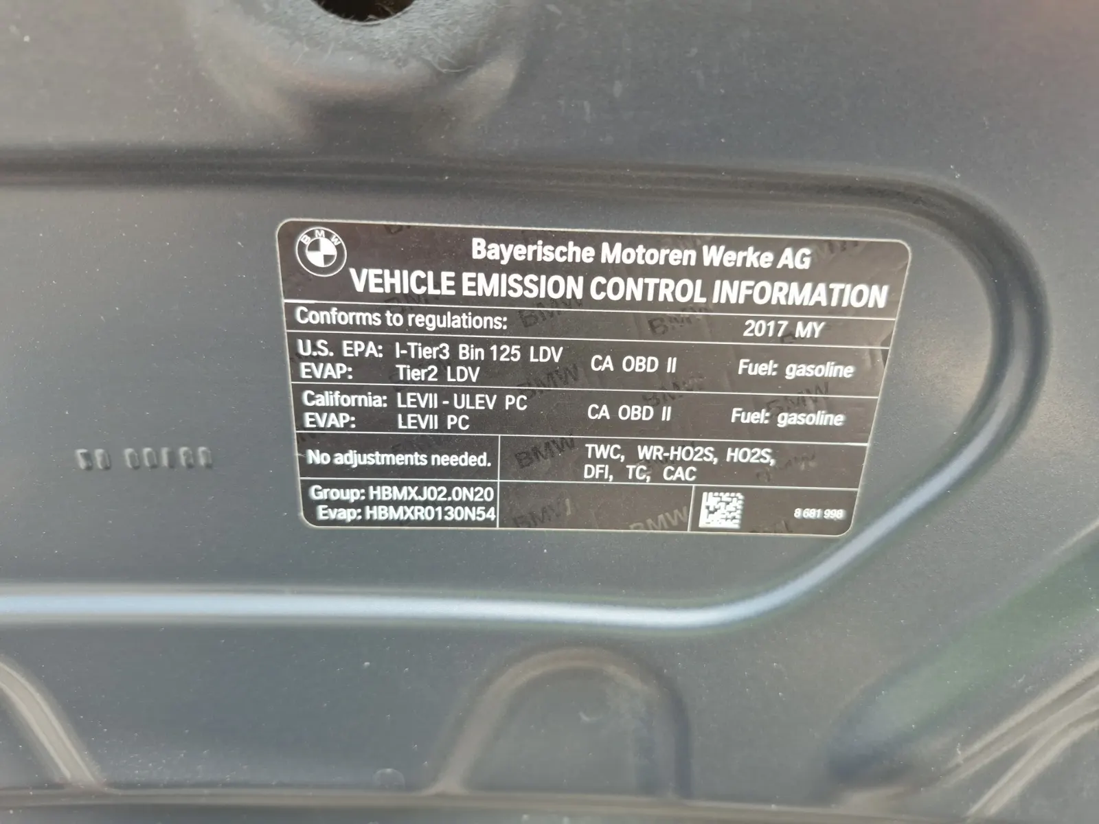 Emission Sticker Photo
