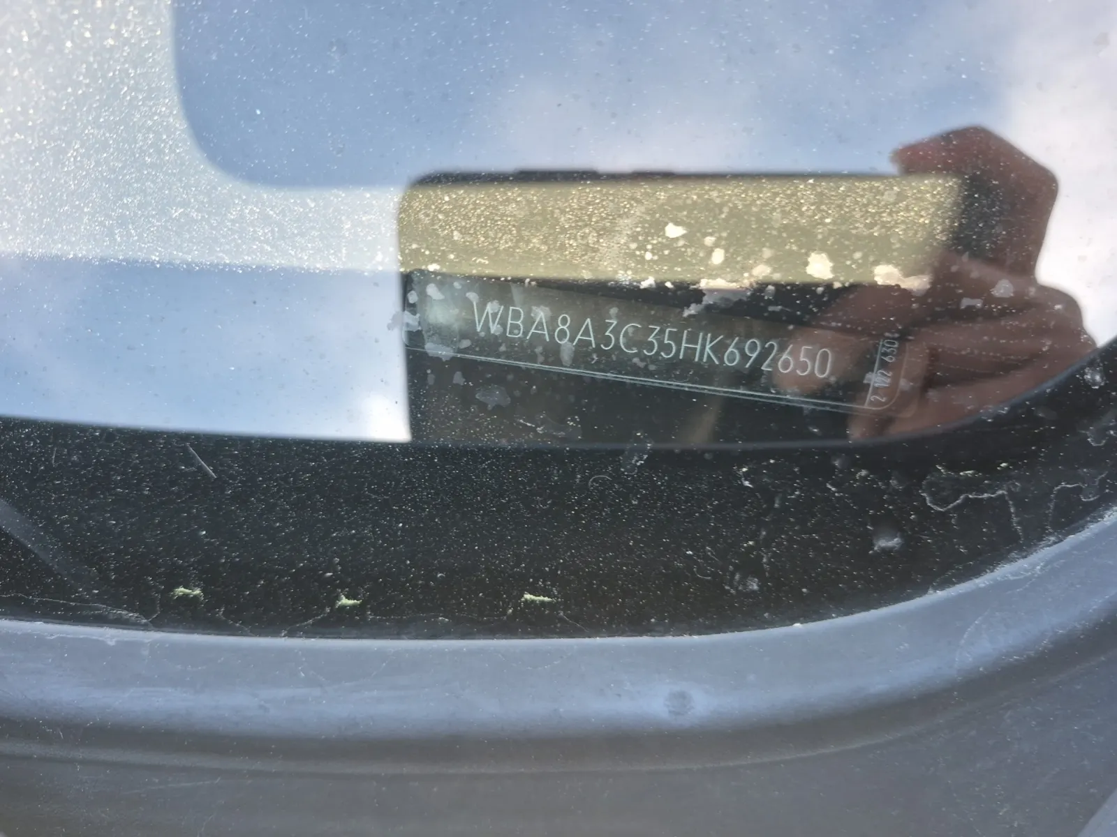 Dash VIN Plate Photo
