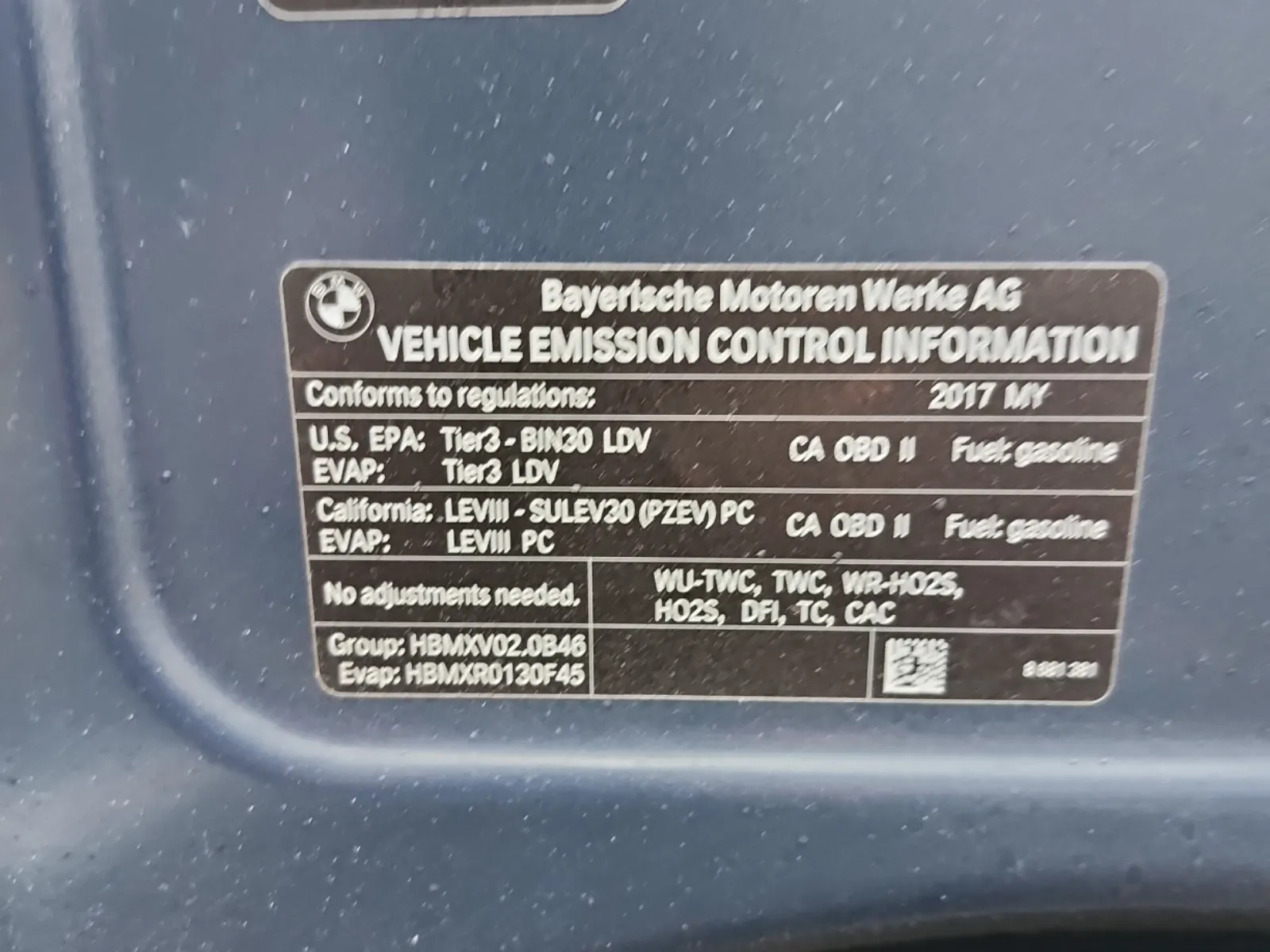 Emission Sticker Photo