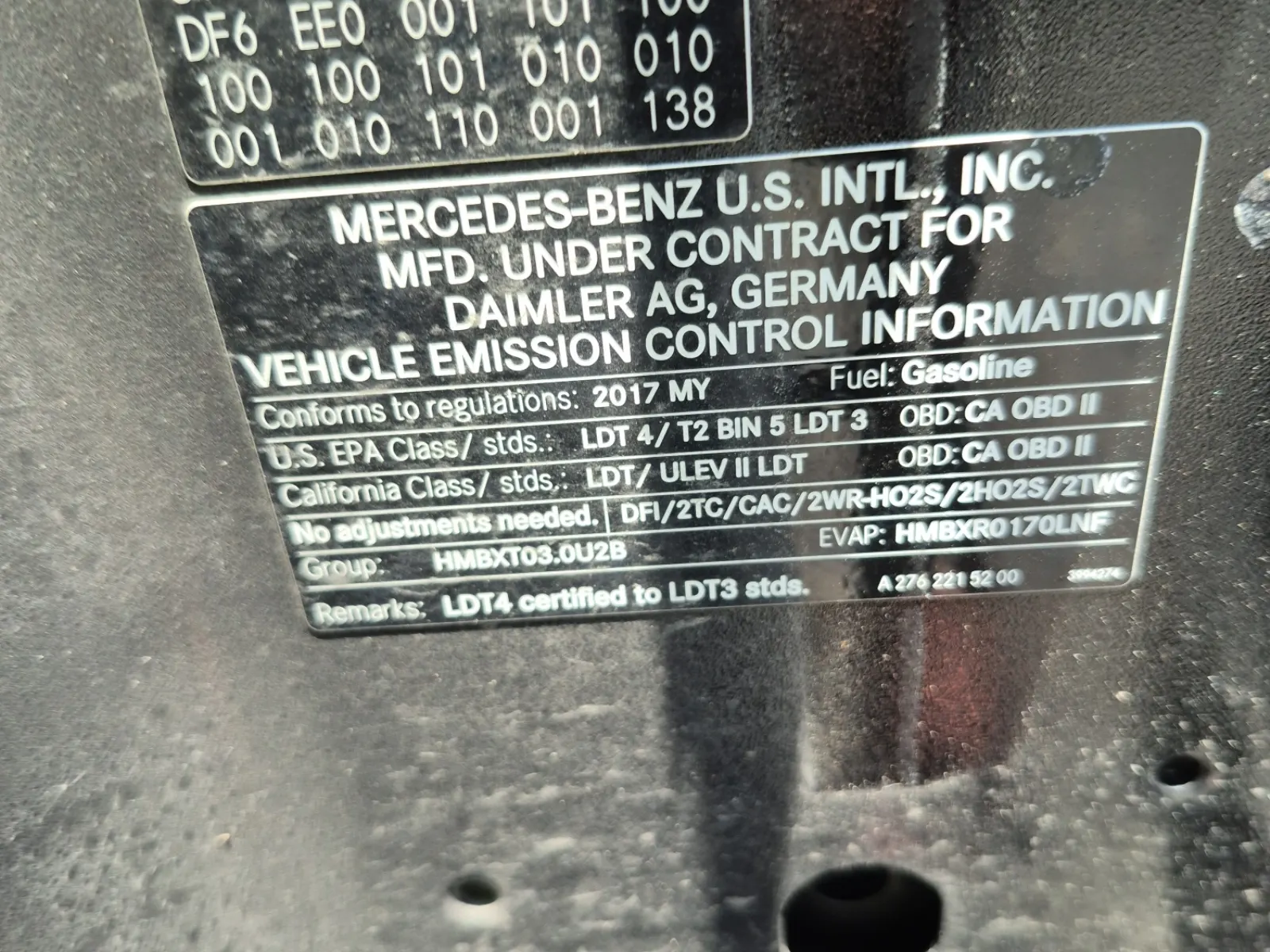 Emission Sticker Photo