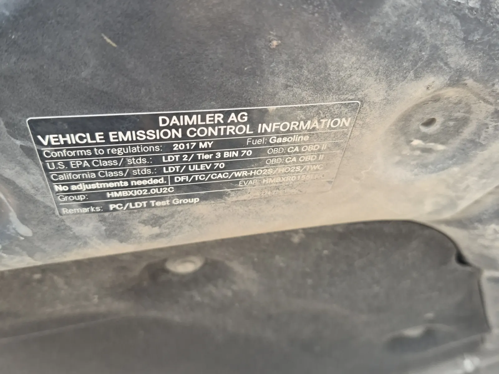 Emission Sticker Photo